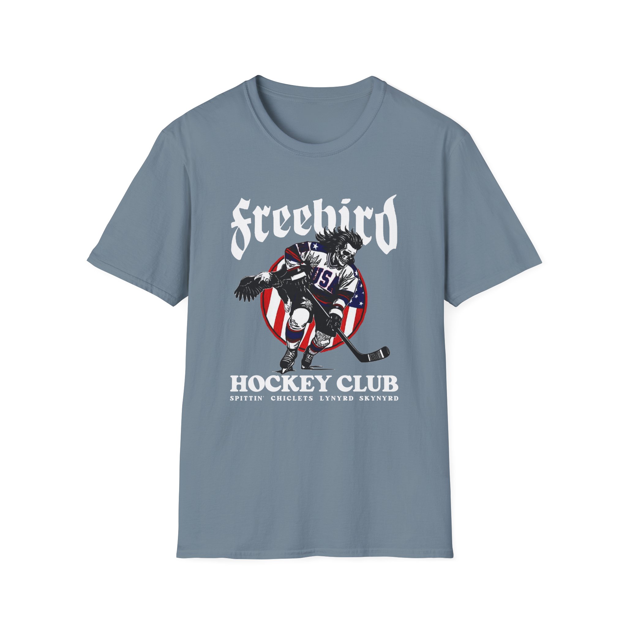 Freebird Usa Spittin Chiclets X Lynyrd Skynyrd Unisex Softstyle T-Shirt