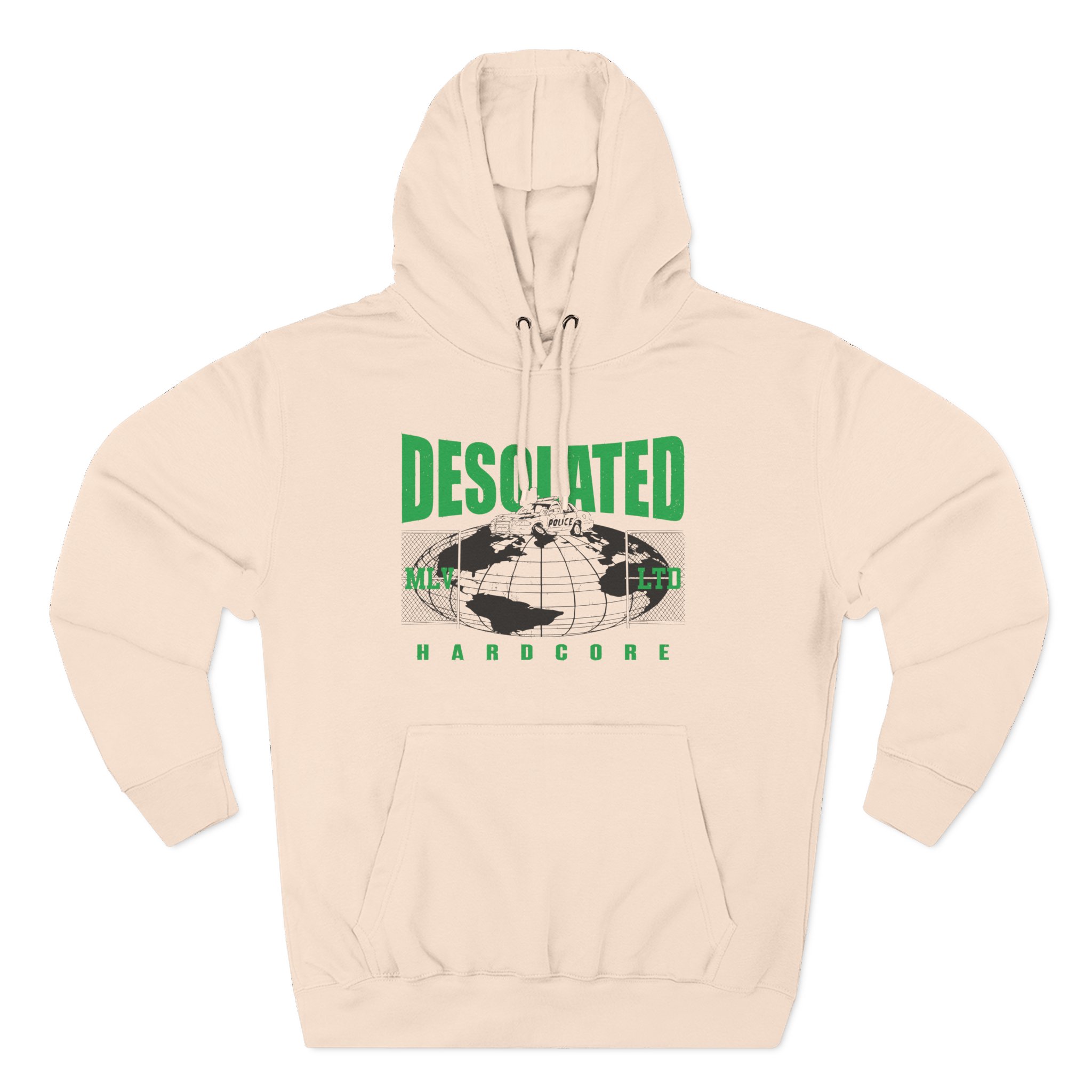 Desolated World Three-Panel Fleece Hoodie