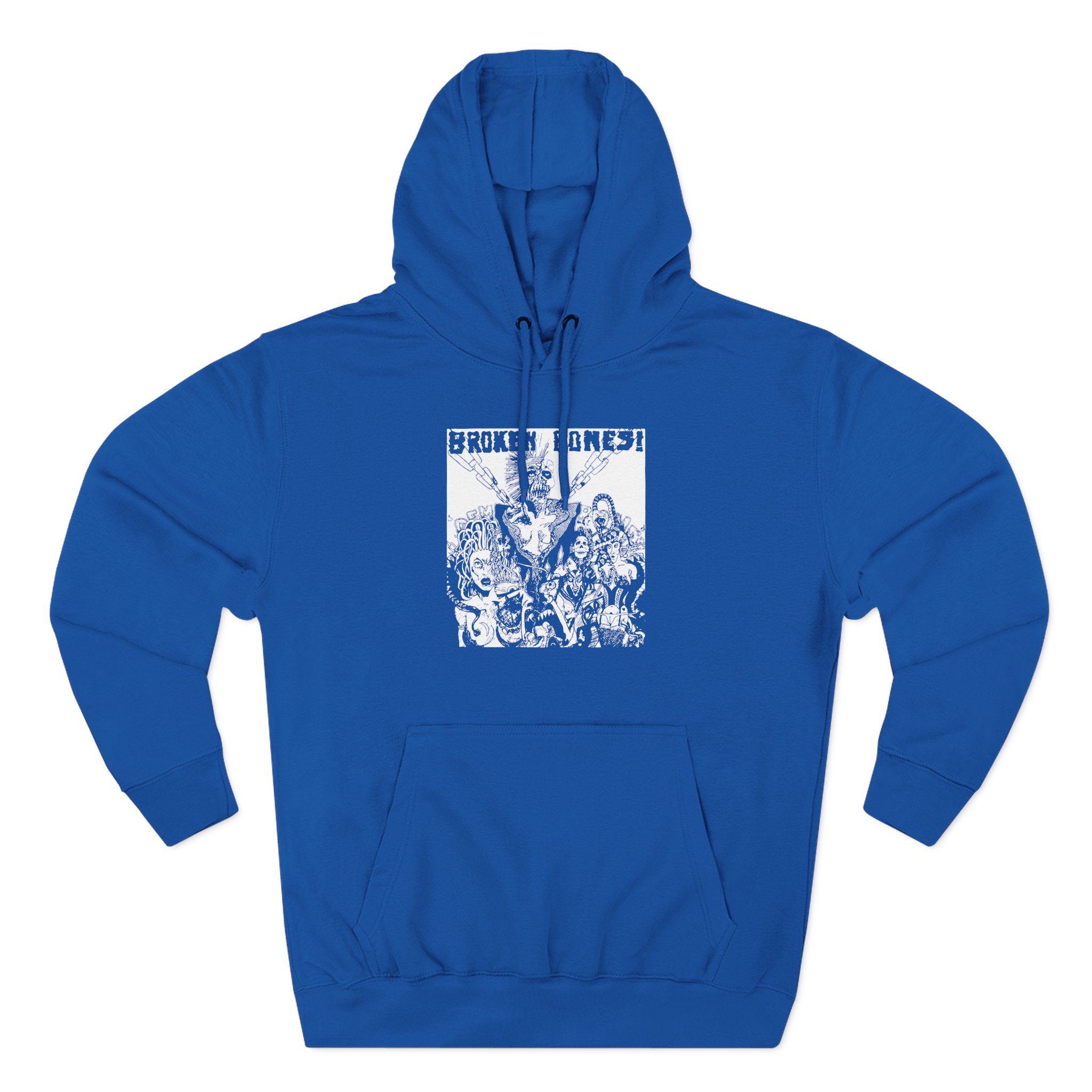 Broken Bones Dem Bones Three-Panel Fleece Hoodie