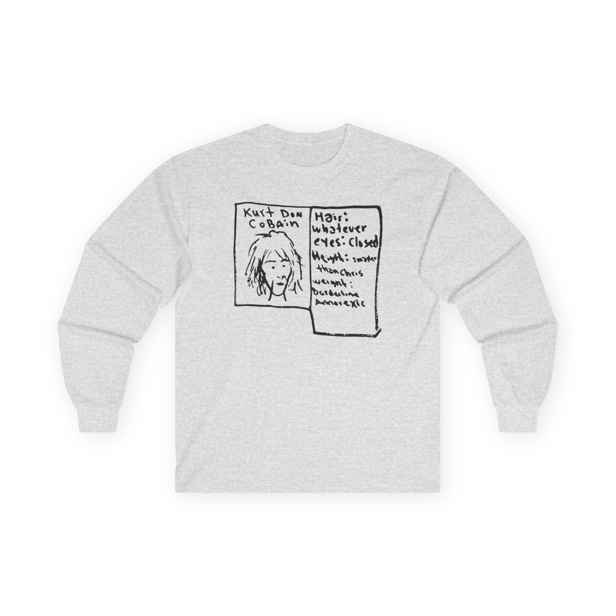 Kurt Cobain Kurt Don Profile Unisex Ultra Cotton Long Sleeve Tee