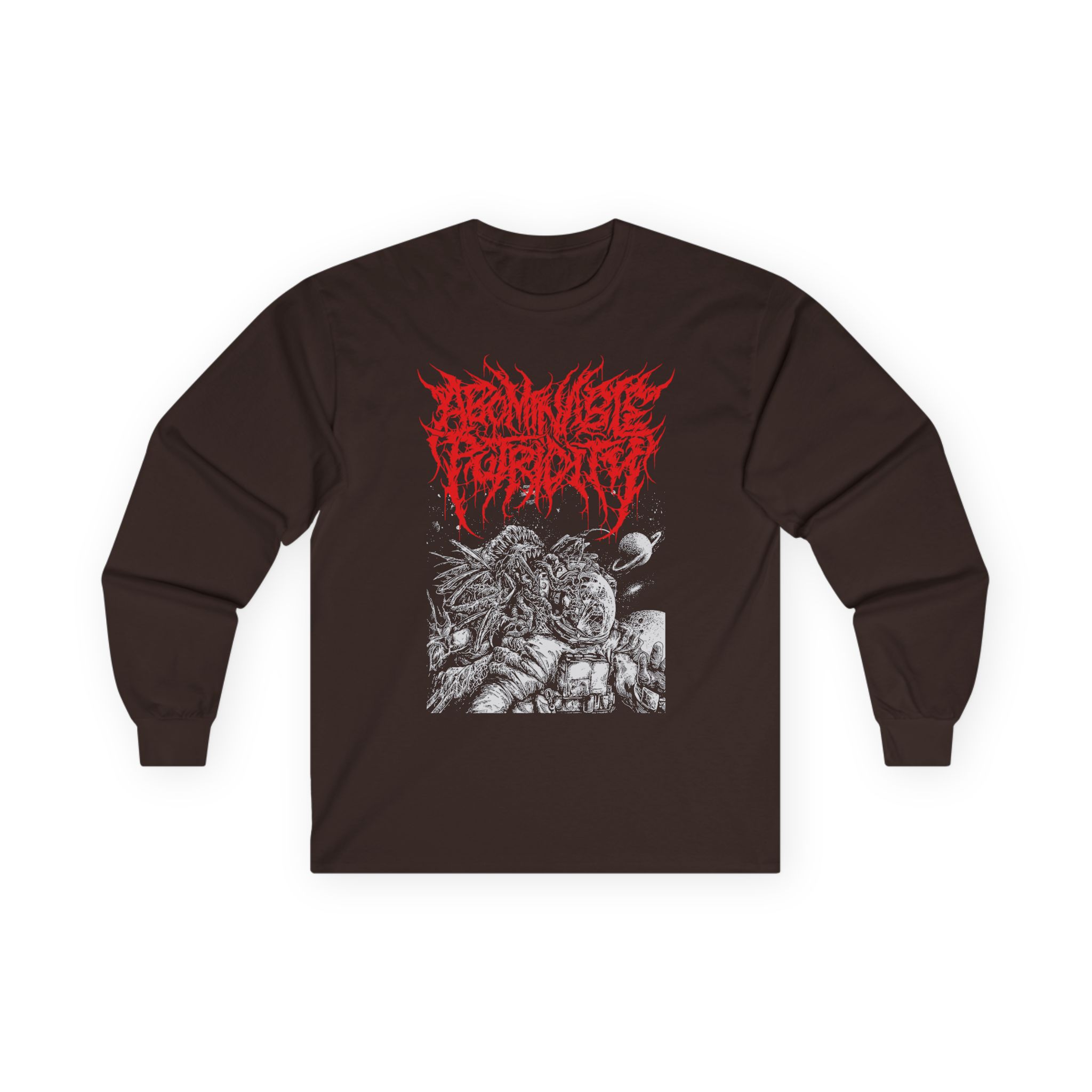 Abominable Putridity The Last Astronaut Red Logo Unisex Ultra Cotton Long Sleeve Tee