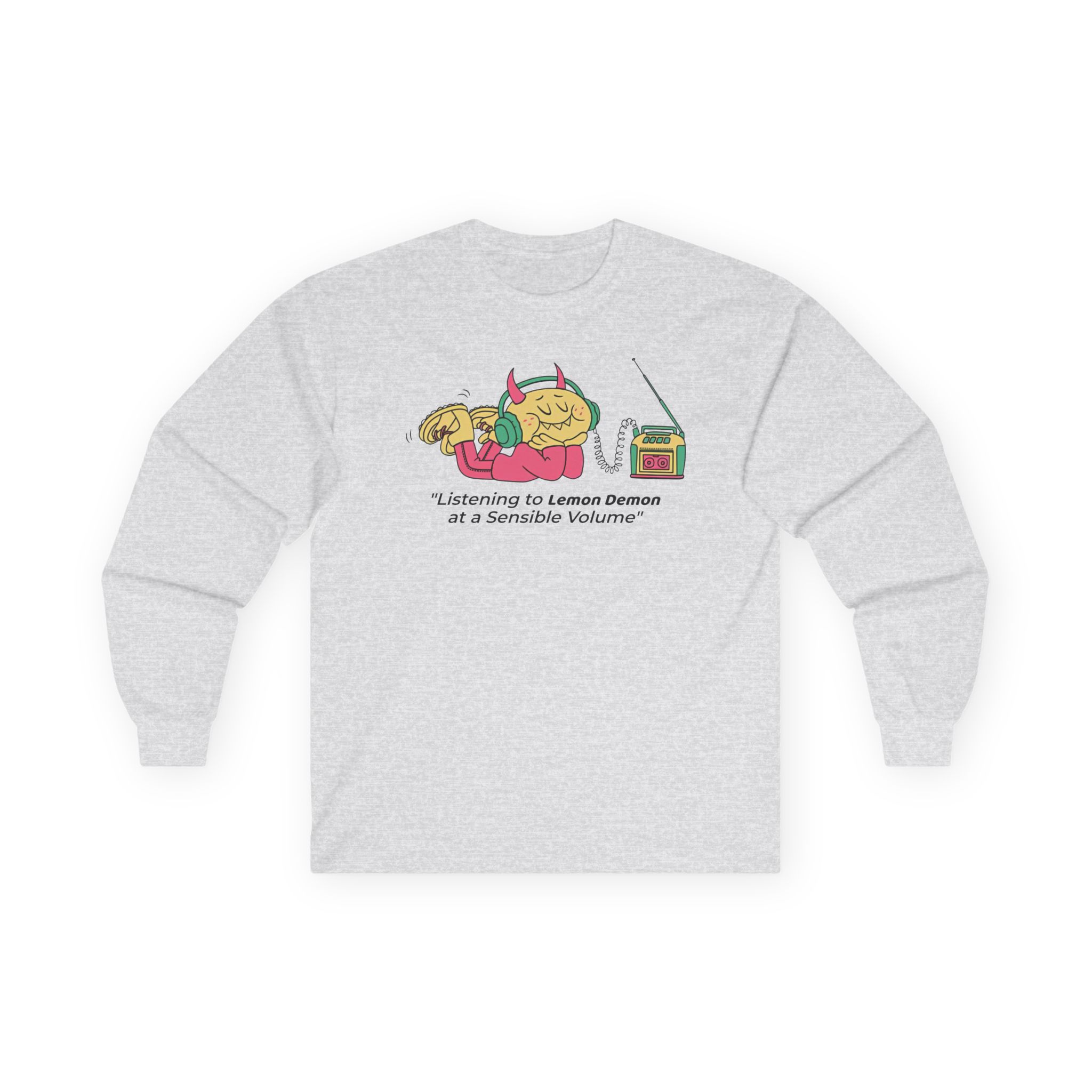 Lemon Demon Listening to at a Sensible Volume Unisex Ultra Cotton Long Sleeve Tee