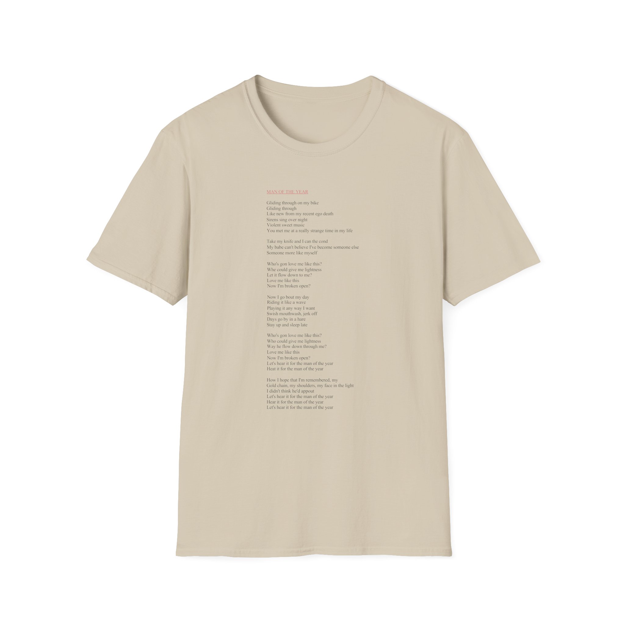 Lorde Moty Lyric Unisex Softstyle T-Shirt