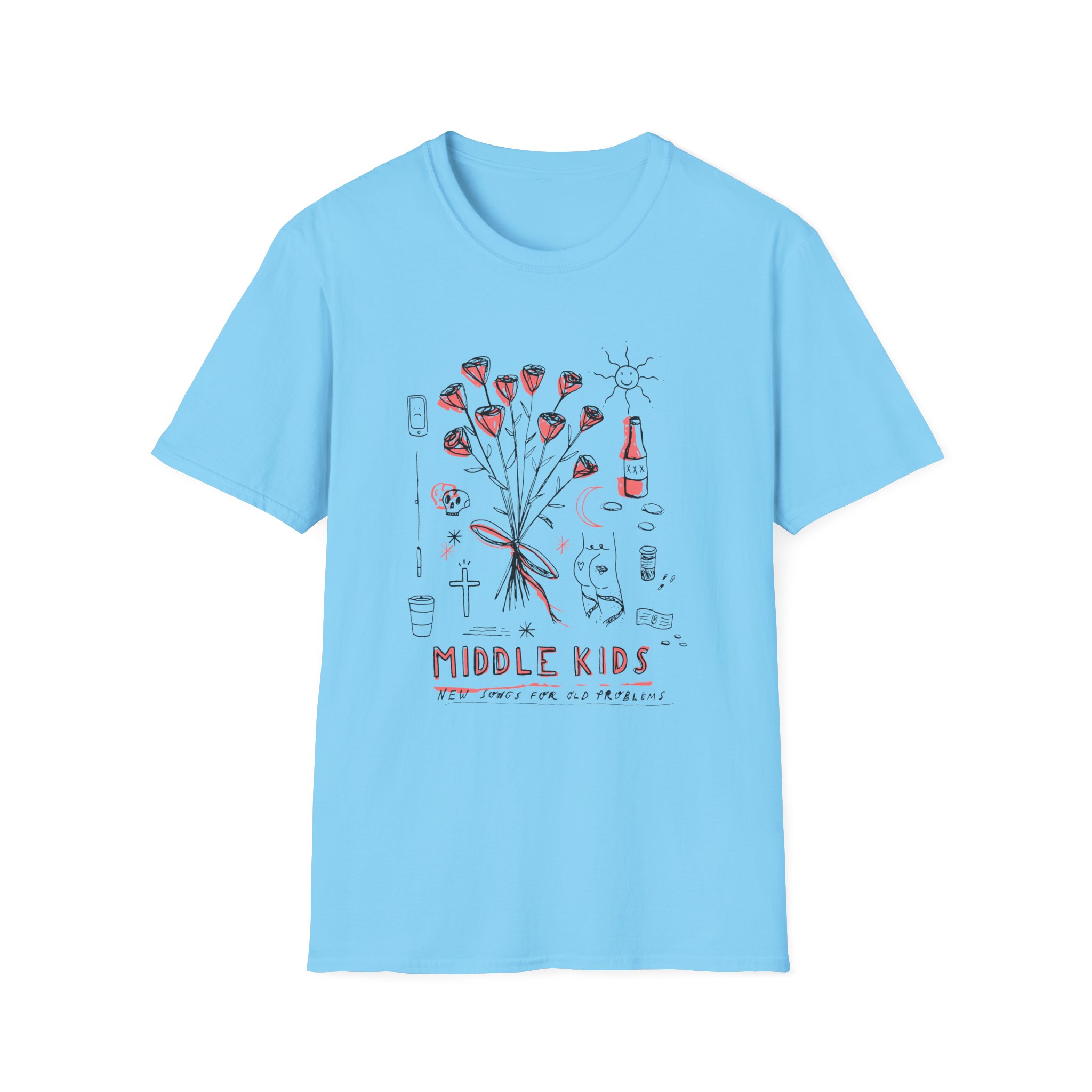 Middle Kids Pale Deconstructed Unisex Softstyle T-Shirt