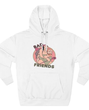 Andrew Santino Piggy Back Bad Friends Podcast Three-Panel Fleece Hoodie