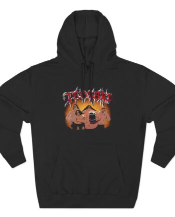 Tankard Fat, Ugly and Old Three-Panel Fleece Hoodie