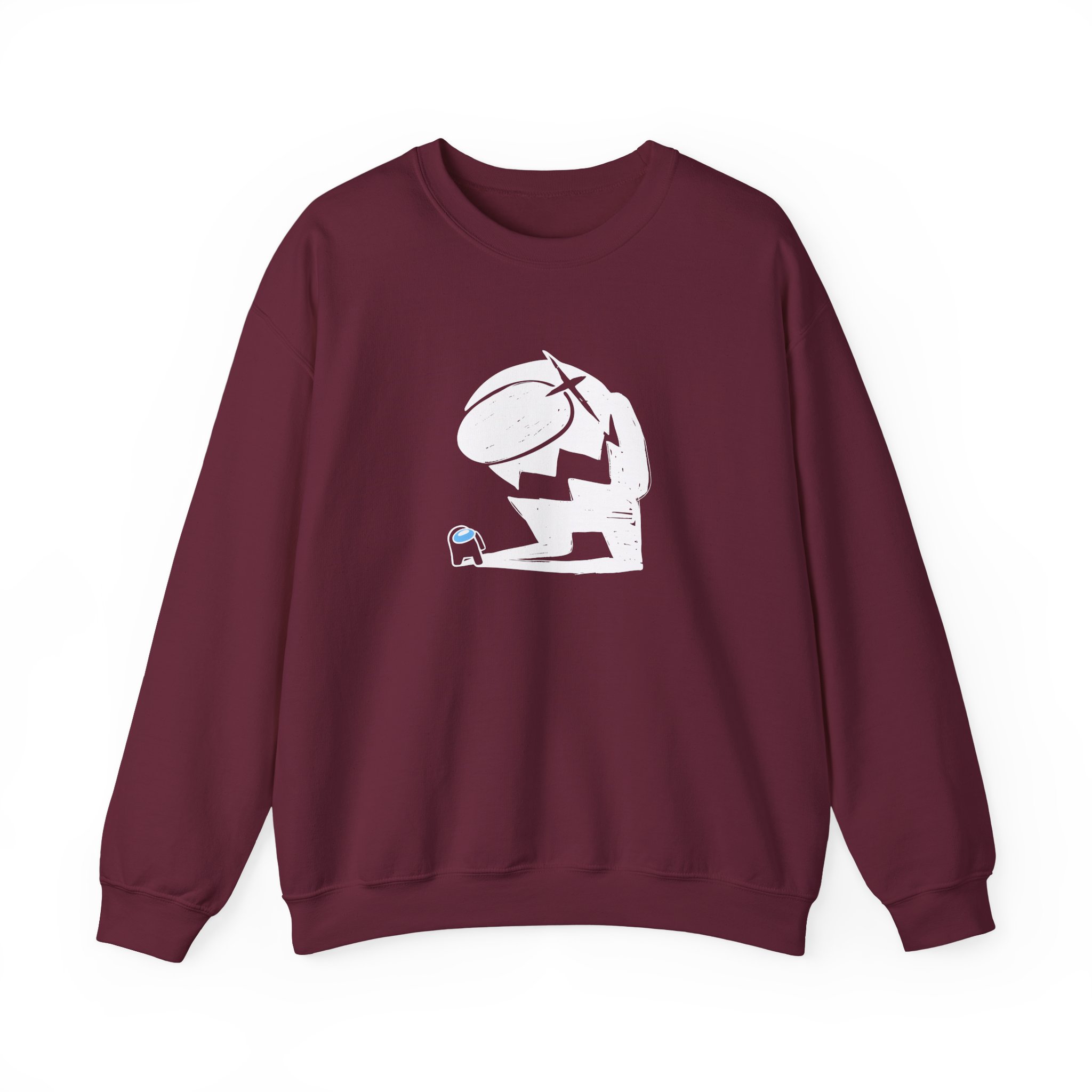 Among Us Impostor Black Shadow Unisex Heavy Blendâ„¢ Crewneck Sweatshirt