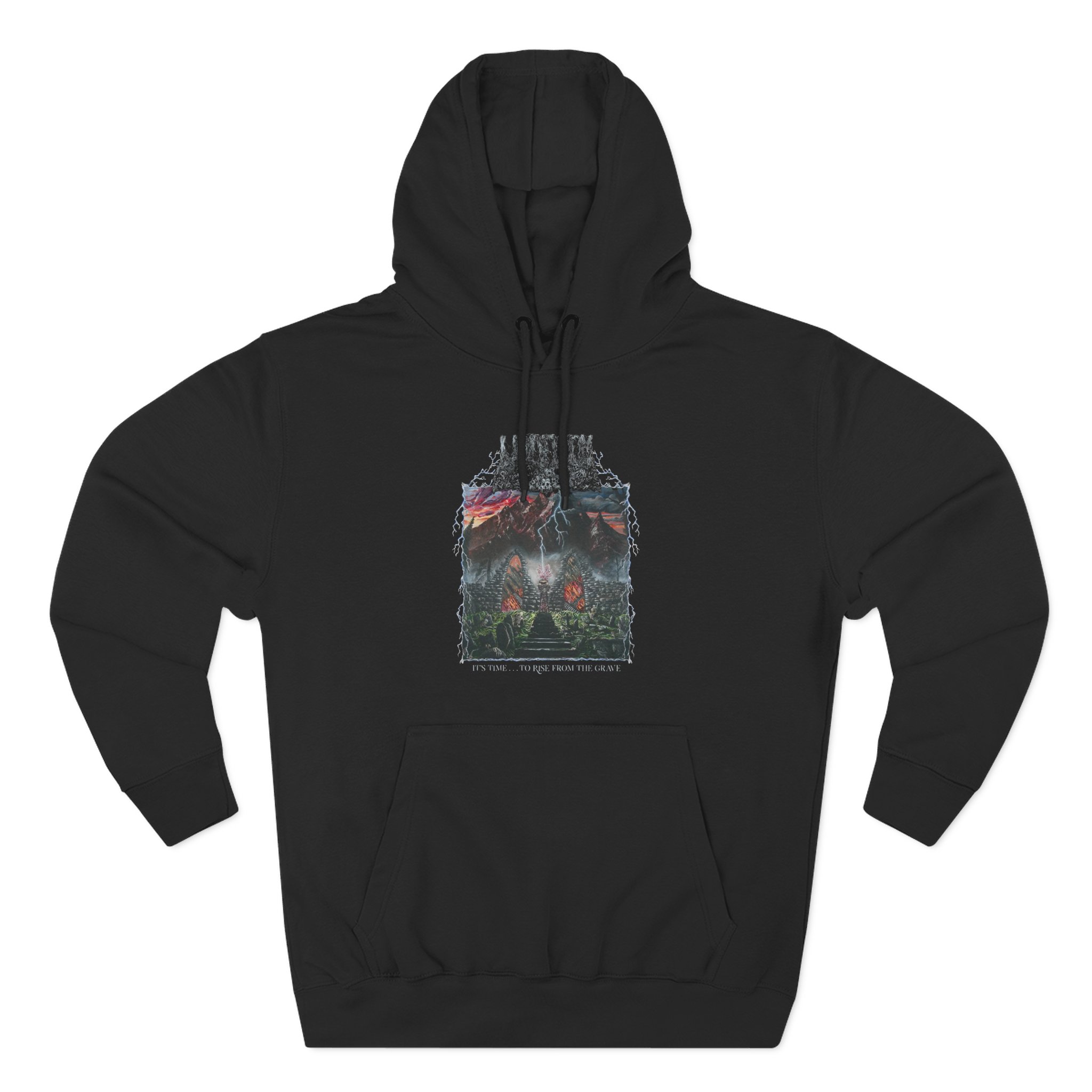 Undeath It's Time...to Rise From the Grave Tracklist Three-Panel Fleece Hoodie