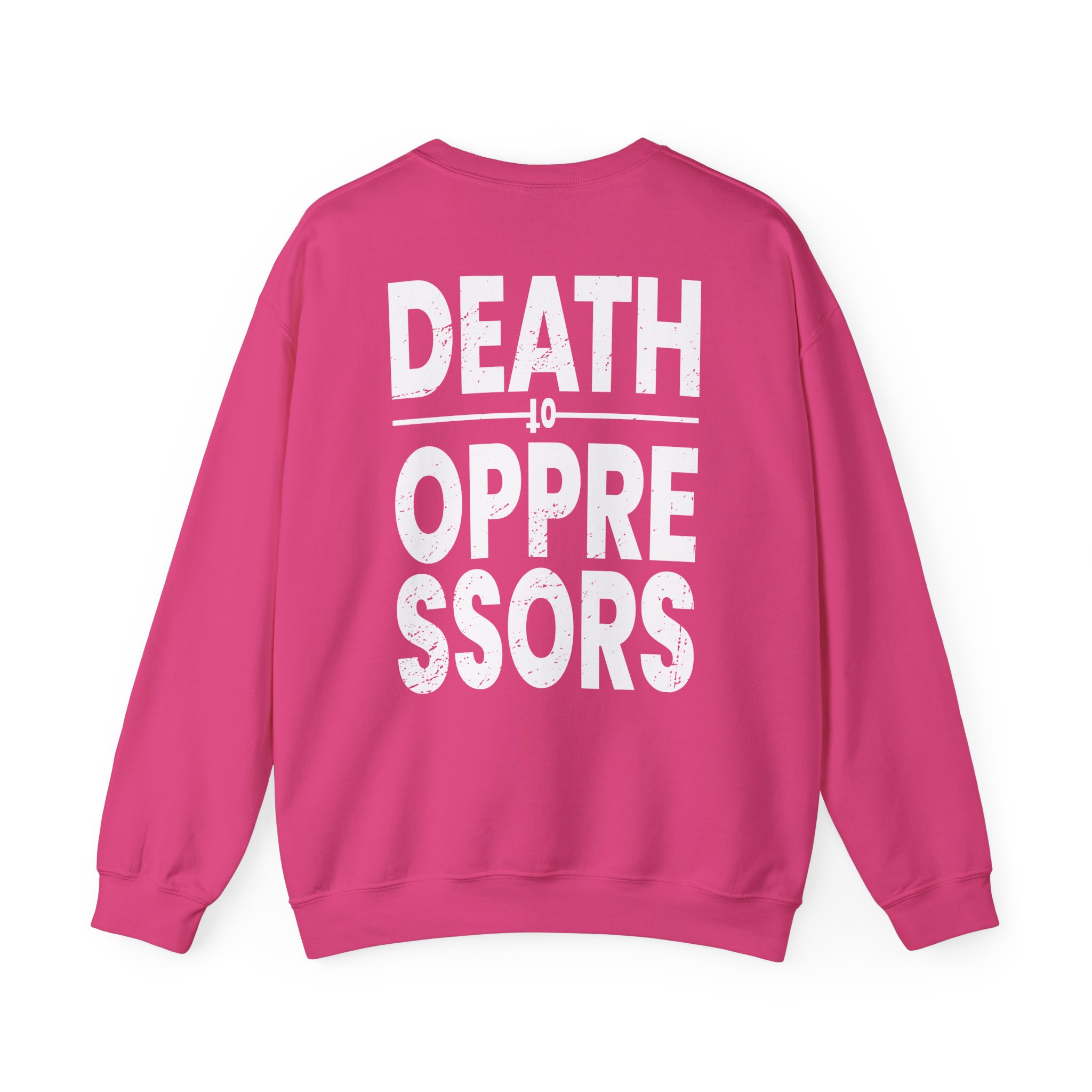 Get the Shot Death to Oppressors Unisex Heavy Blendâ„¢ Crewneck Sweatshirt