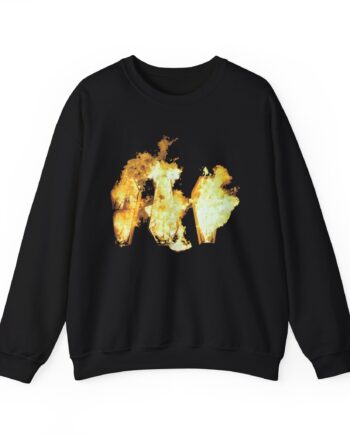 Show Me the Body Flaming Coffins Unisex Heavy Blend™ Crewneck Sweatshirt