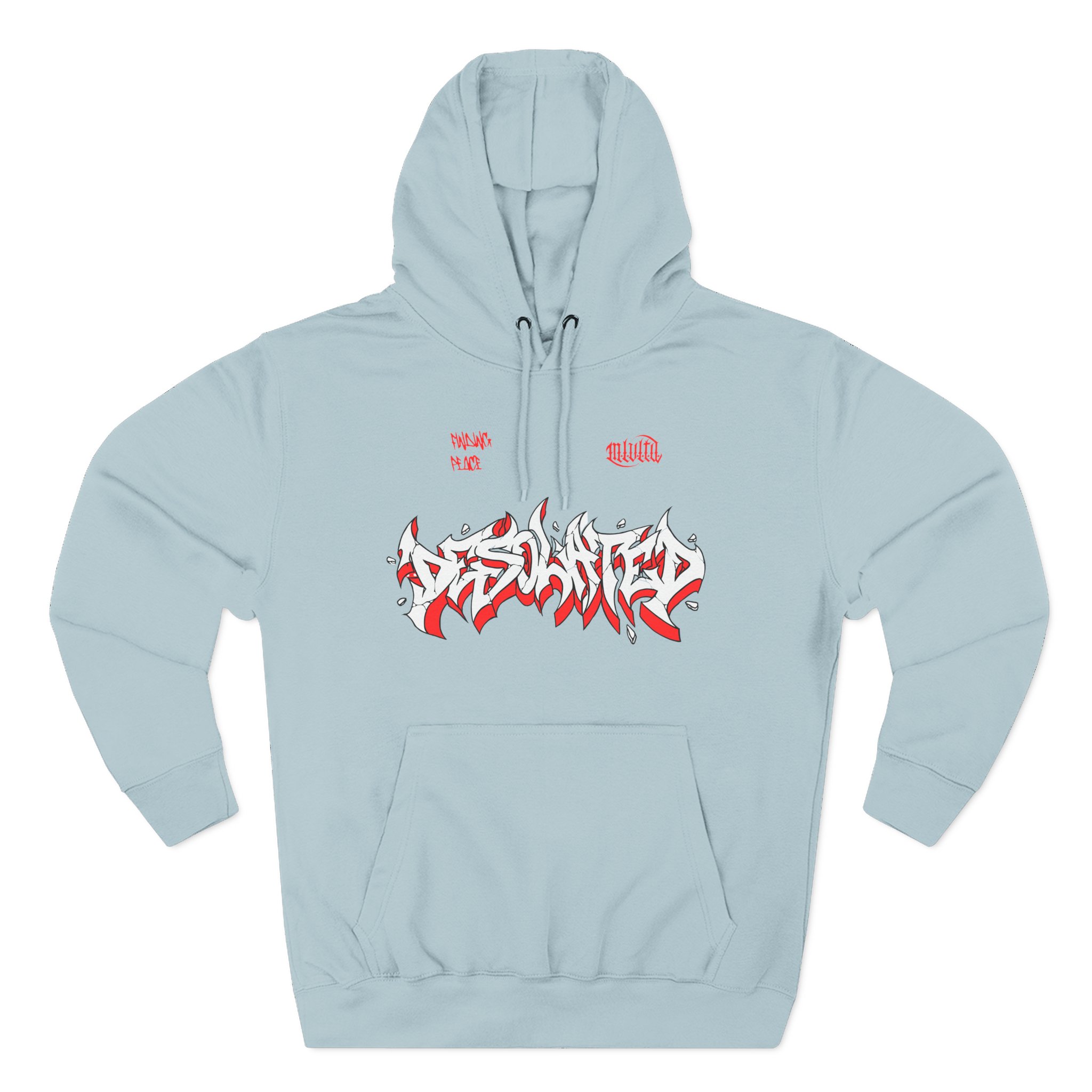 Desolated Three-Panel Fleece Hoodie