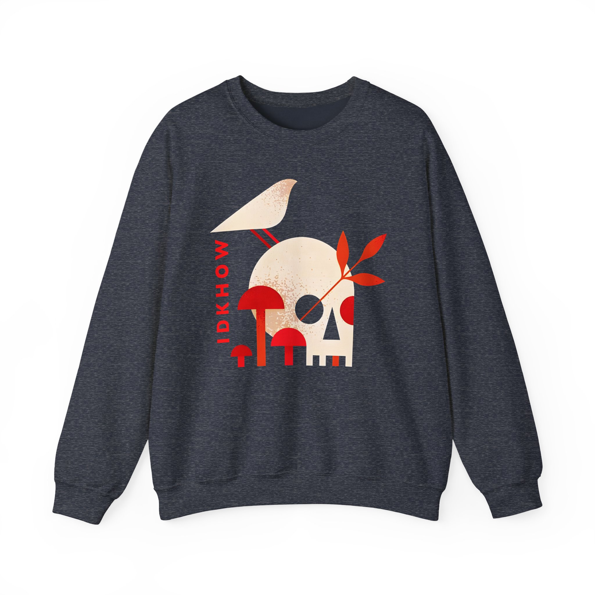 iDKHOW Skull Mushroom Unisex Heavy Blendâ„¢ Crewneck Sweatshirt