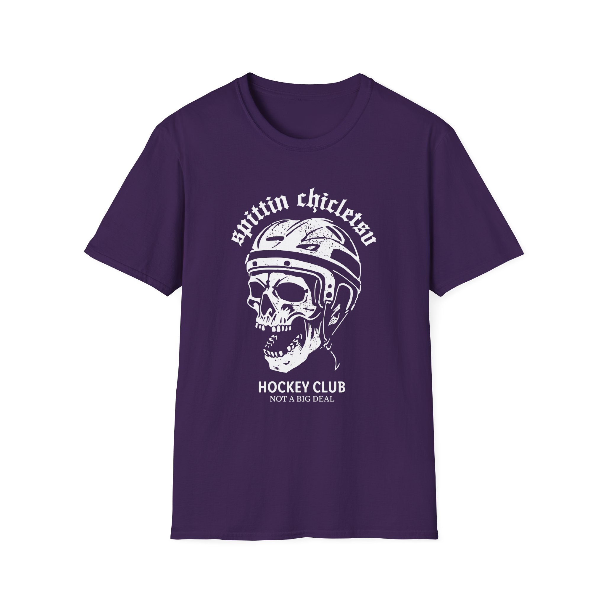 Spittin Chiclets Hockey Club Skul Unisex Softstyle T-Shirt