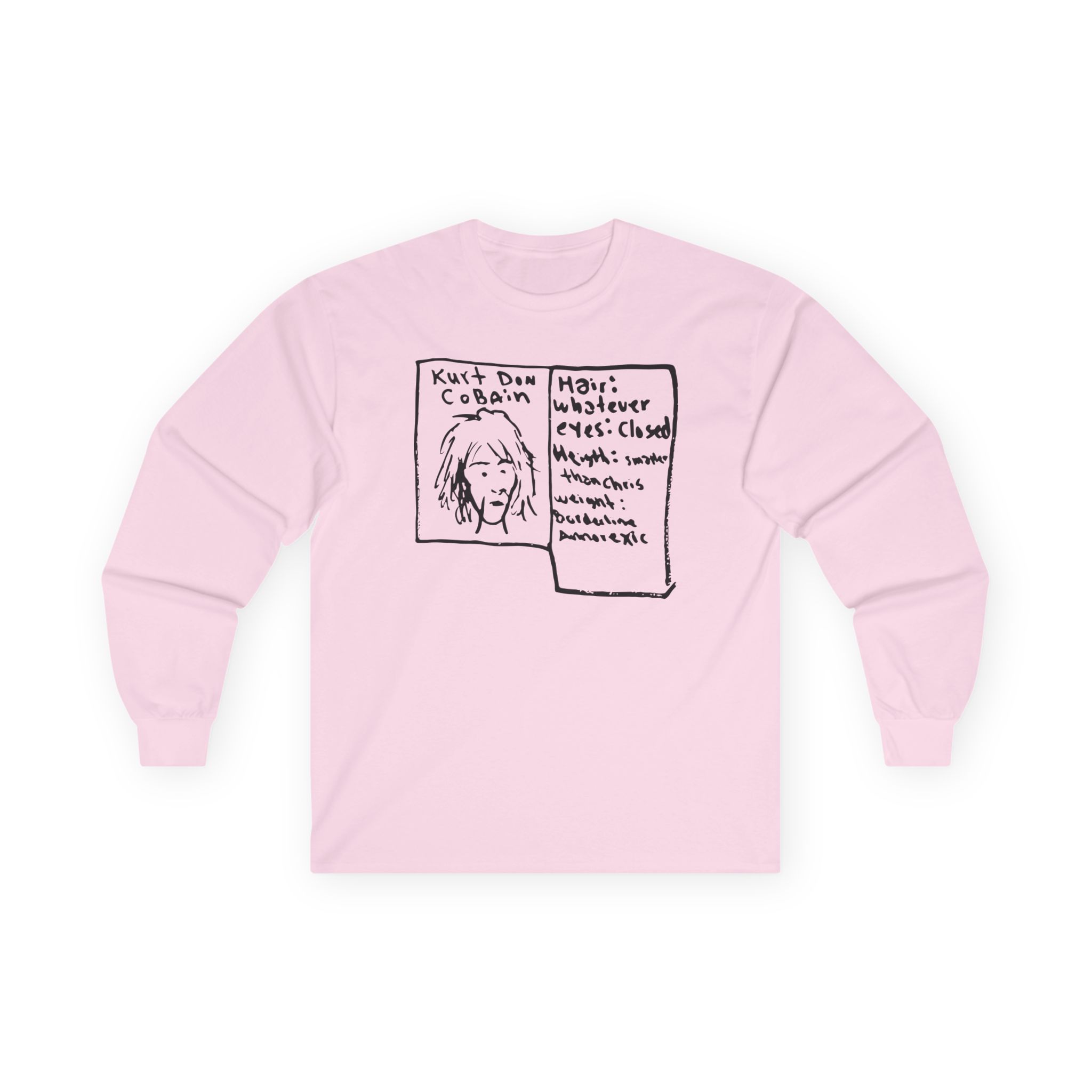 Kurt Cobain Kurt Don Profile Unisex Ultra Cotton Long Sleeve Tee