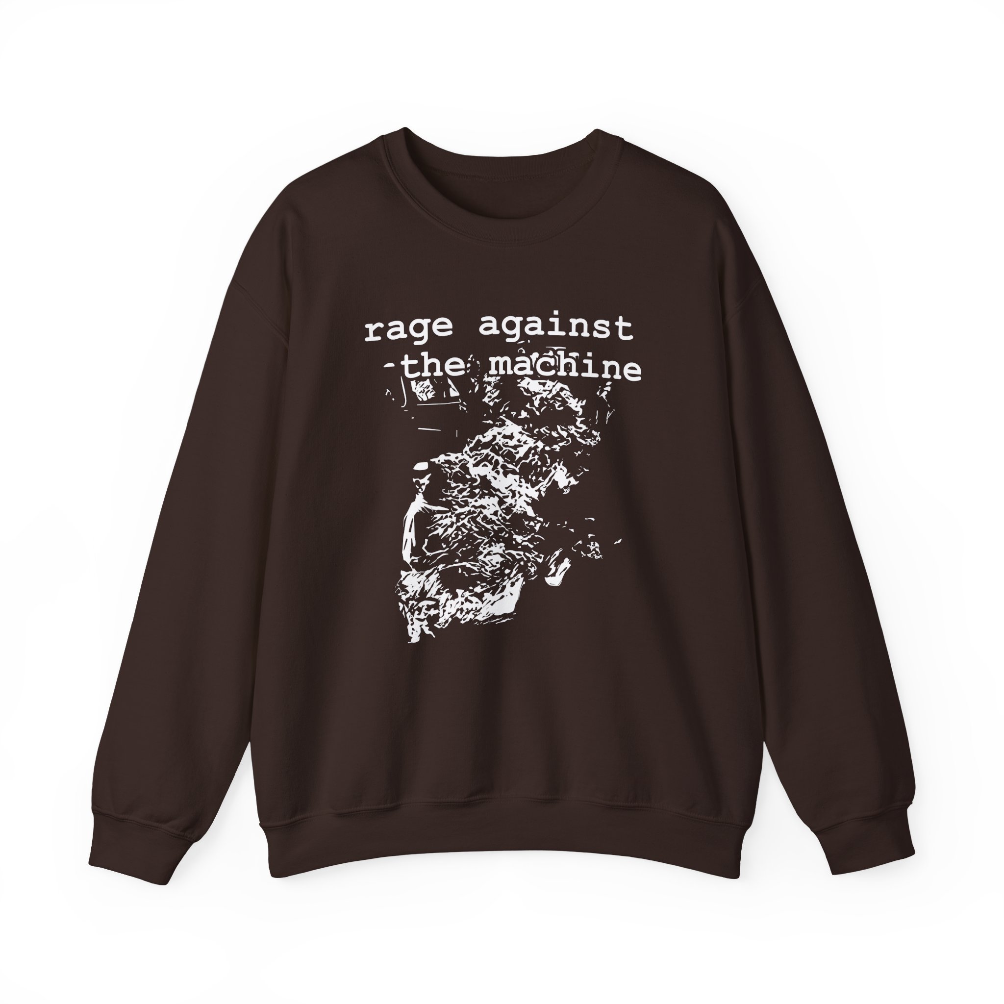 Rage Against the Machine Ratm Cover Tracklist Unisex Heavy Blendâ„¢ Crewneck Sweatshirt