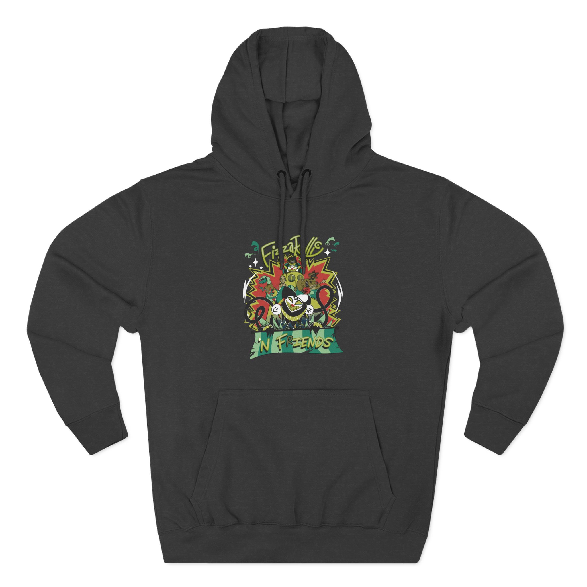 Helluva Boss Fizz N Friends Three-Panel Fleece Hoodie
