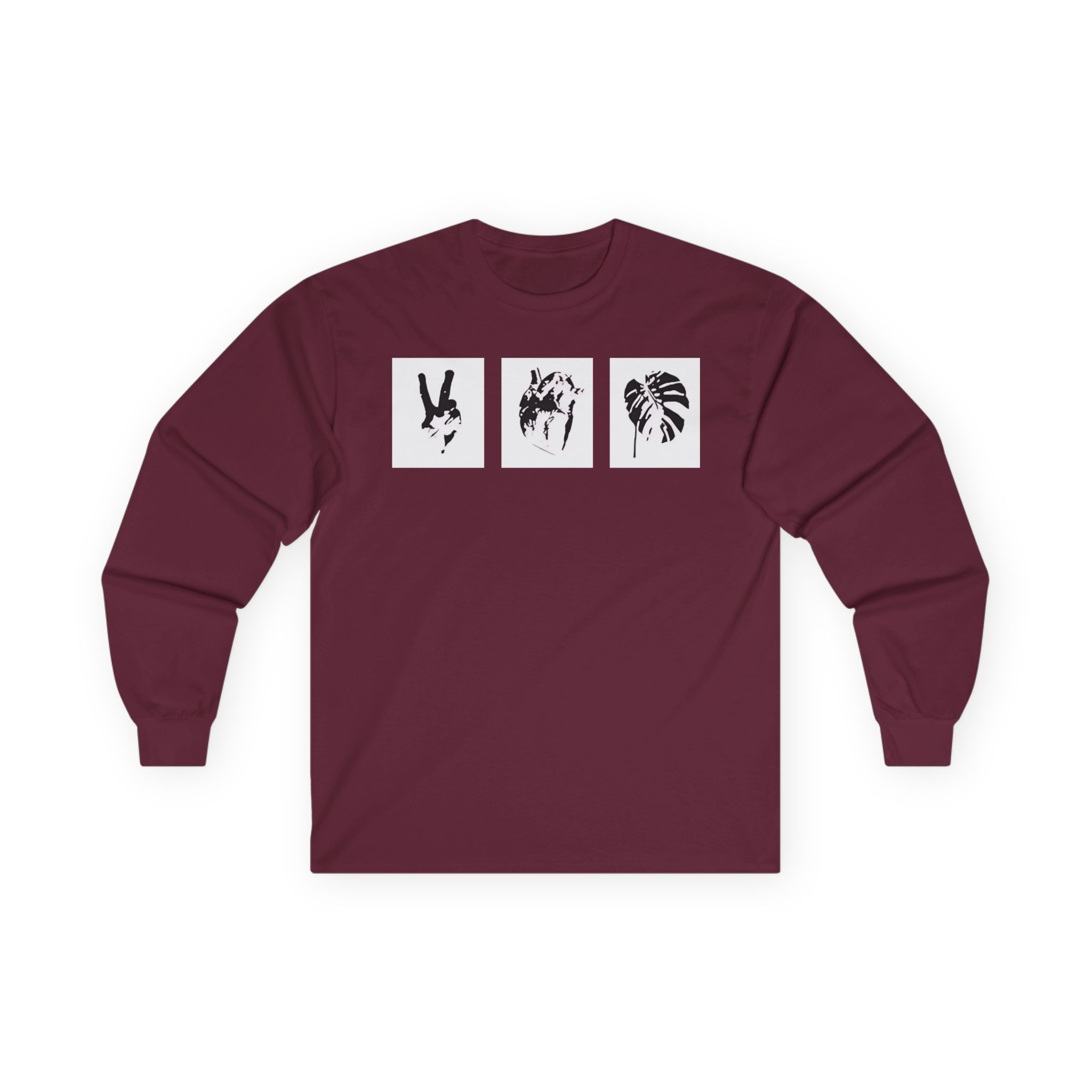 Mumbo Jumbo Peace, Love and Heavy Metal Unisex Ultra Cotton Long Sleeve Tee