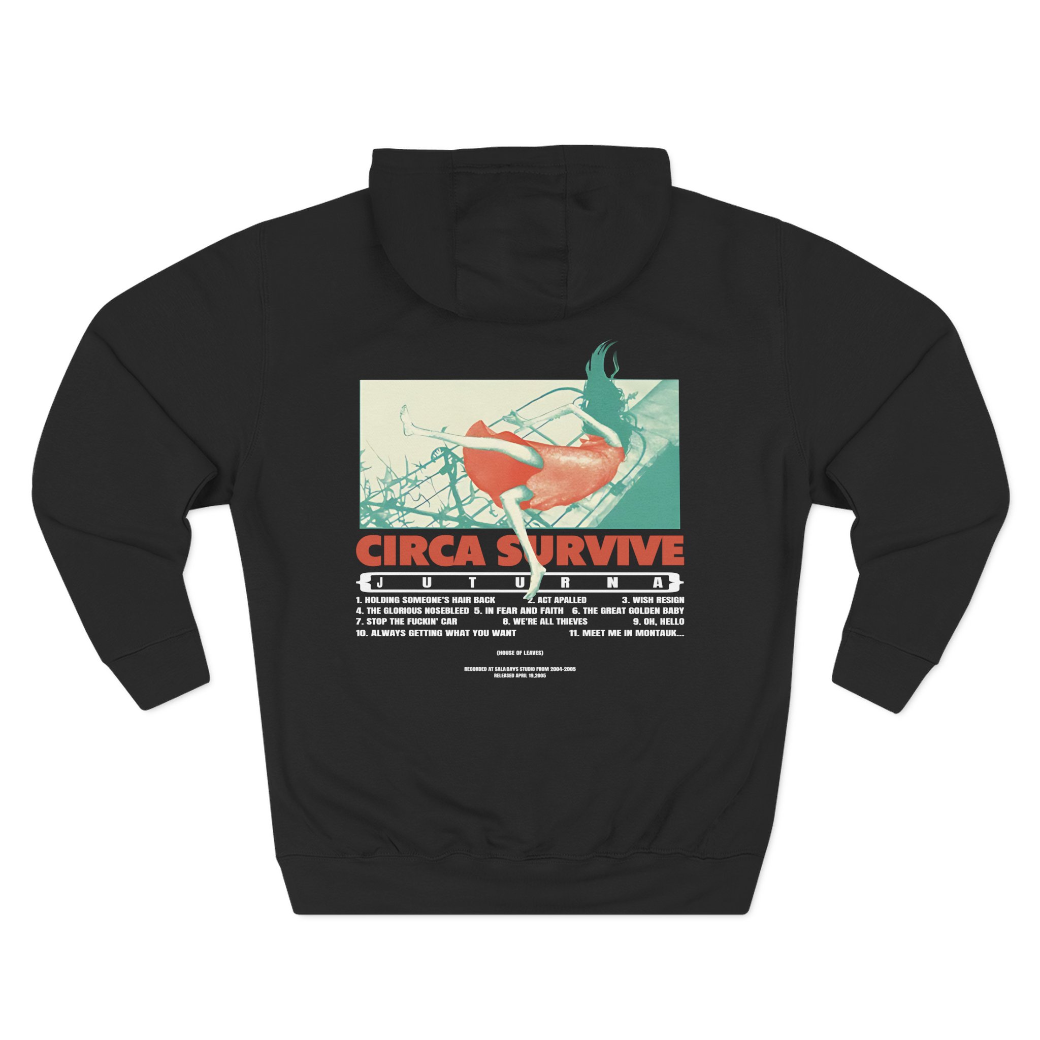 Circa Survive Juturna Tracklist Three-Panel Fleece Hoodie