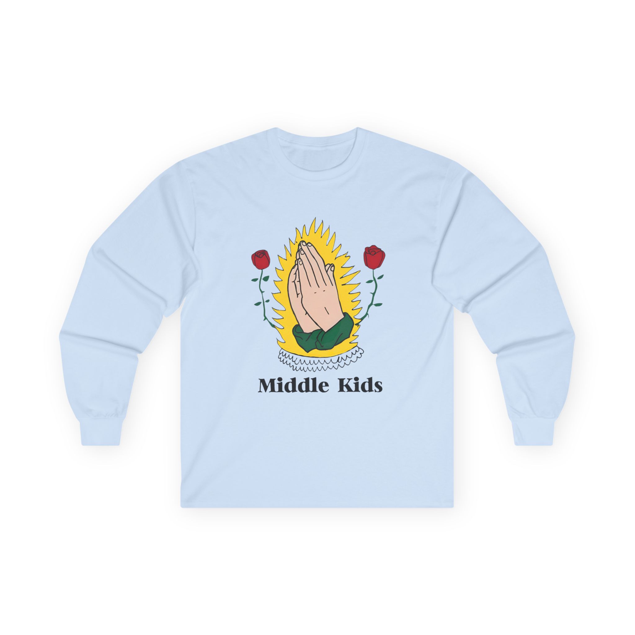 Middle Kids Praying Hands Unisex Ultra Cotton Long Sleeve Tee