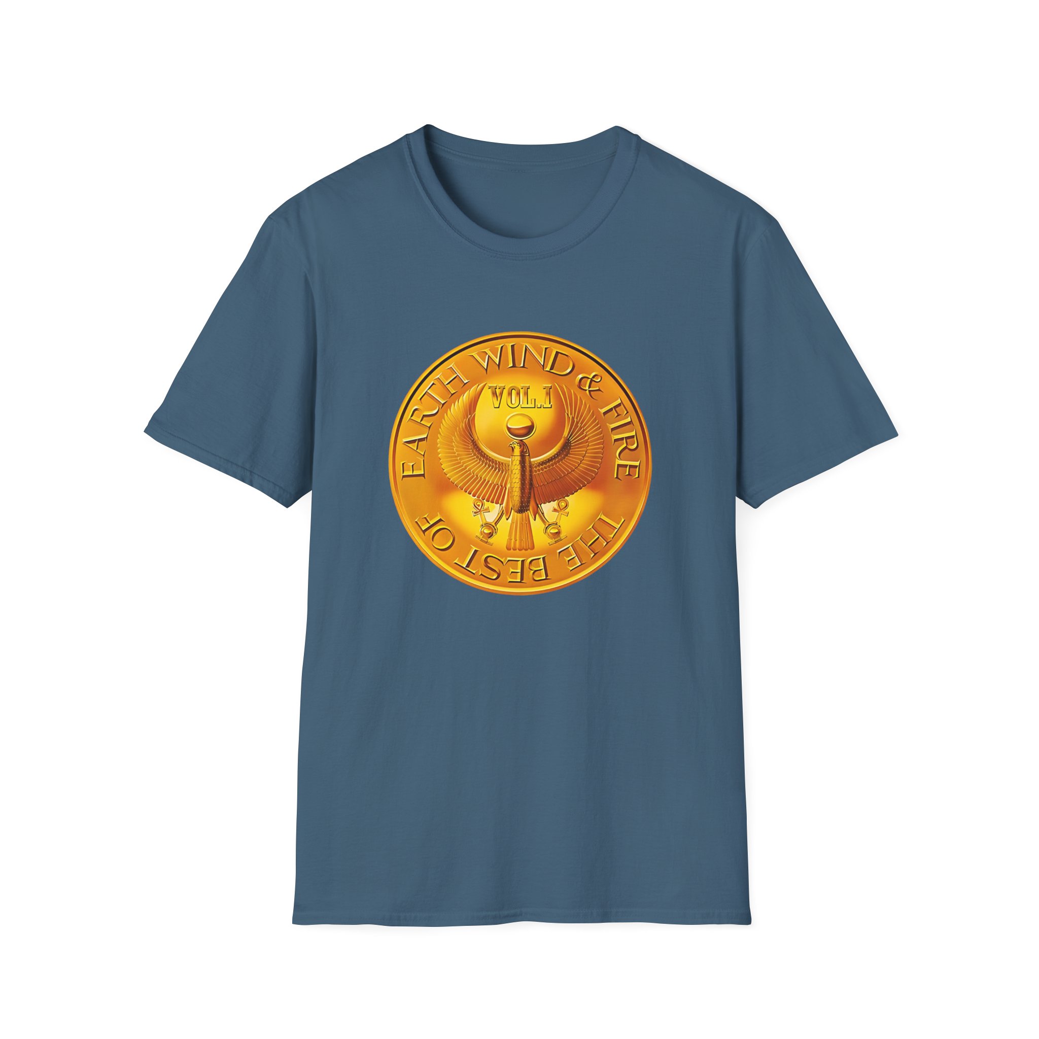 Earth Wind & Fire Medallion Teal Unisex Softstyle T-Shirt