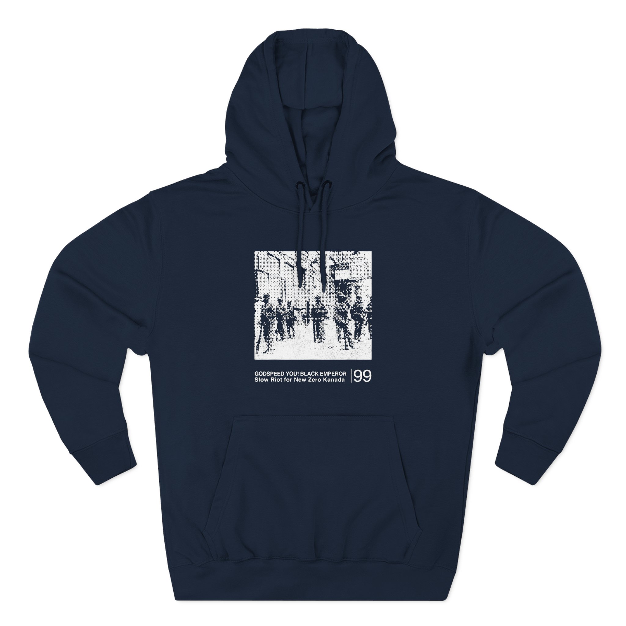 Three-Panel Fleece Hoodie