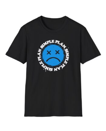 Simple Plan Sad Face Unisex Softstyle T-Shirt