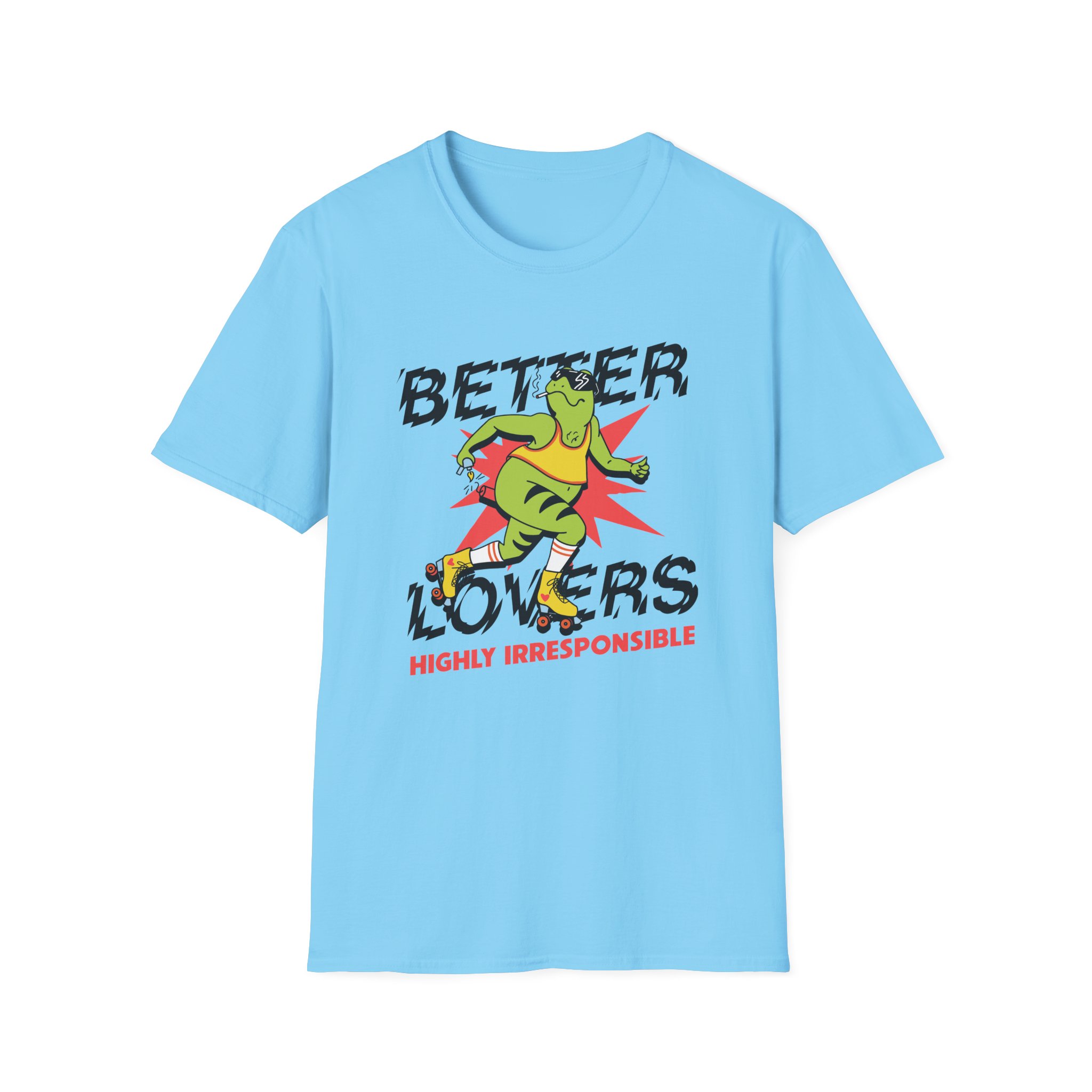 Better Lovers Skating Frog Unisex Softstyle T-Shirt