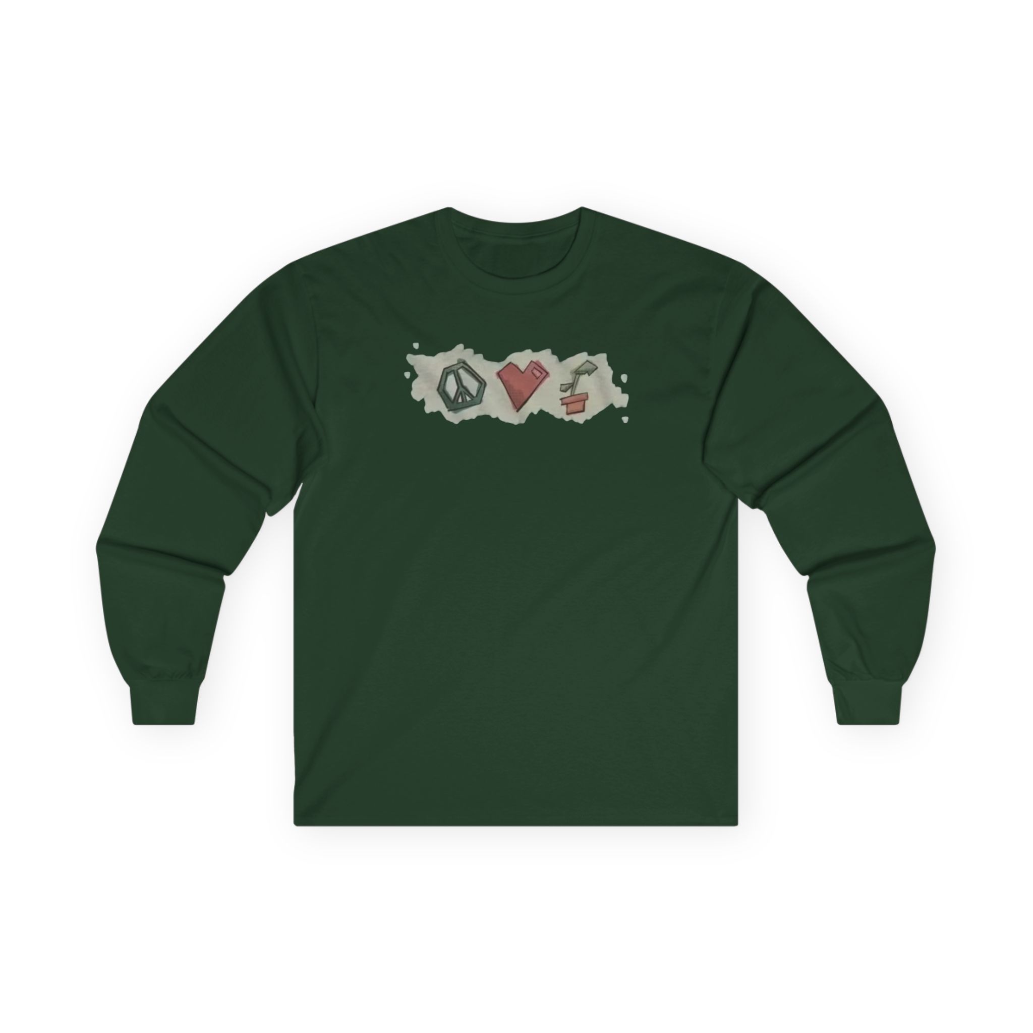 Mumbo Jumbo Peace, Love and Plants Unisex Ultra Cotton Long Sleeve Tee
