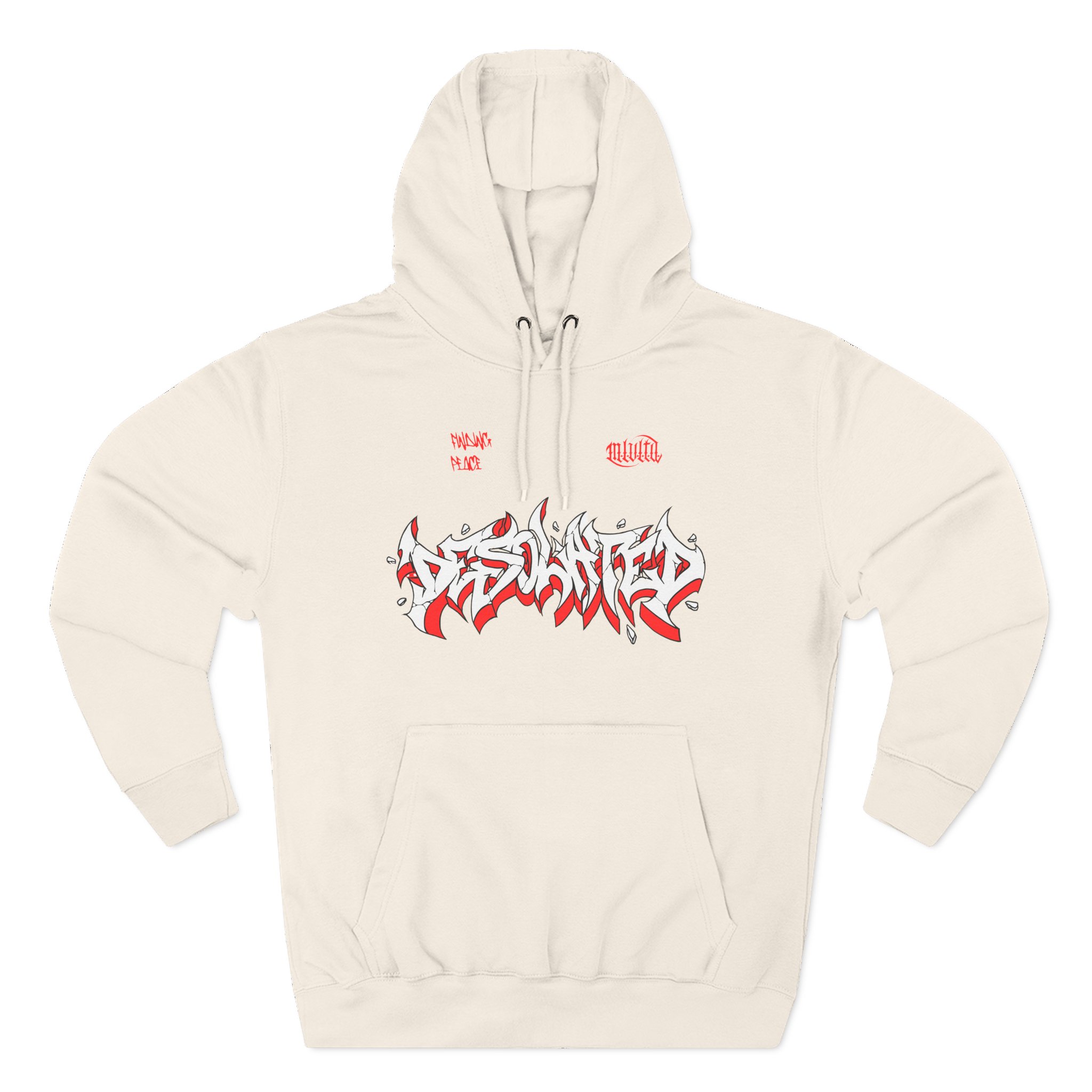 Desolated Three-Panel Fleece Hoodie