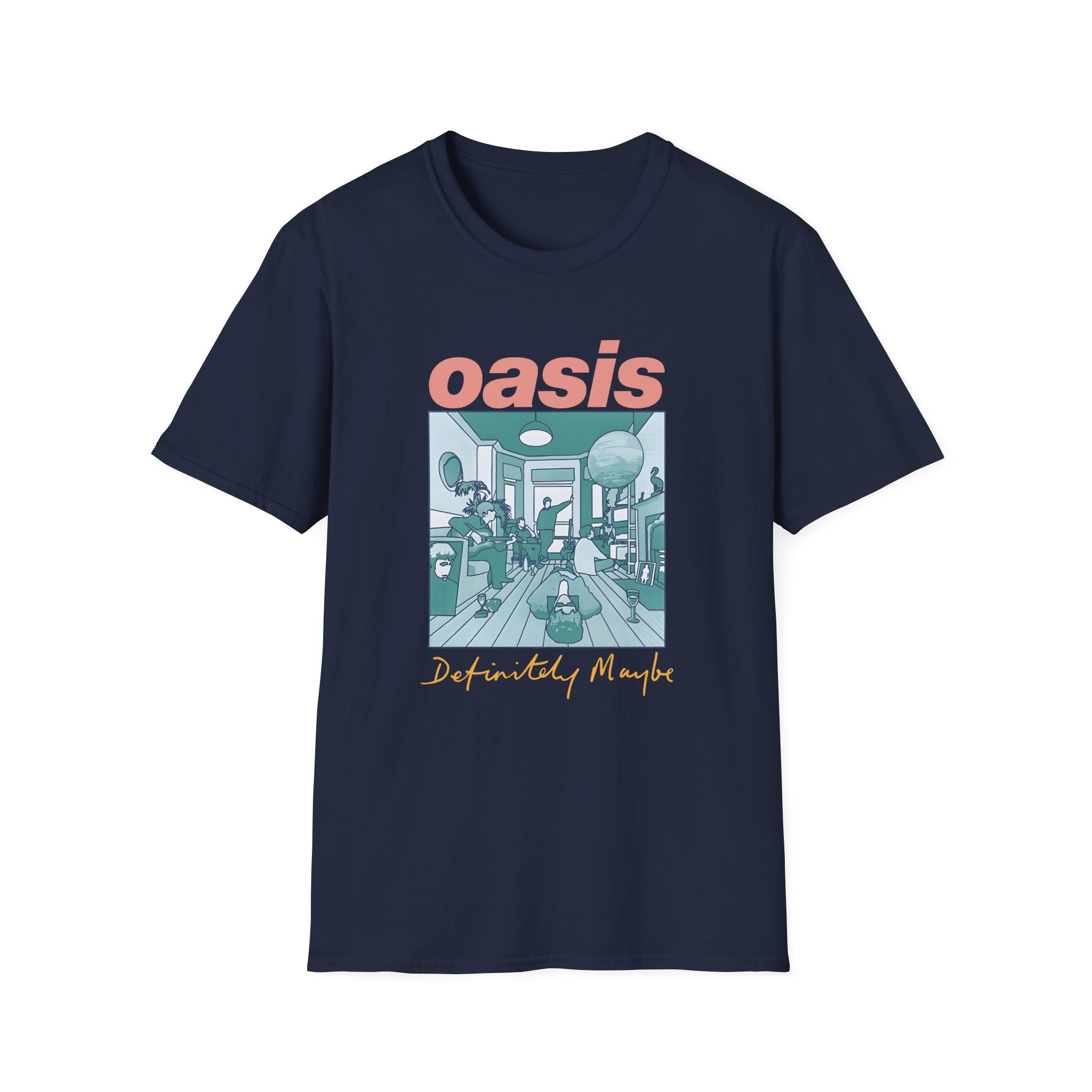Oasis Definitely Maybe Artwork Unisex Softstyle T-Shirt