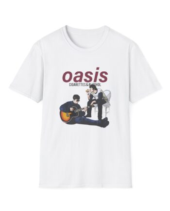 Oasis Cigarettes and Alcohol Illustration Unisex Softstyle T-Shirt