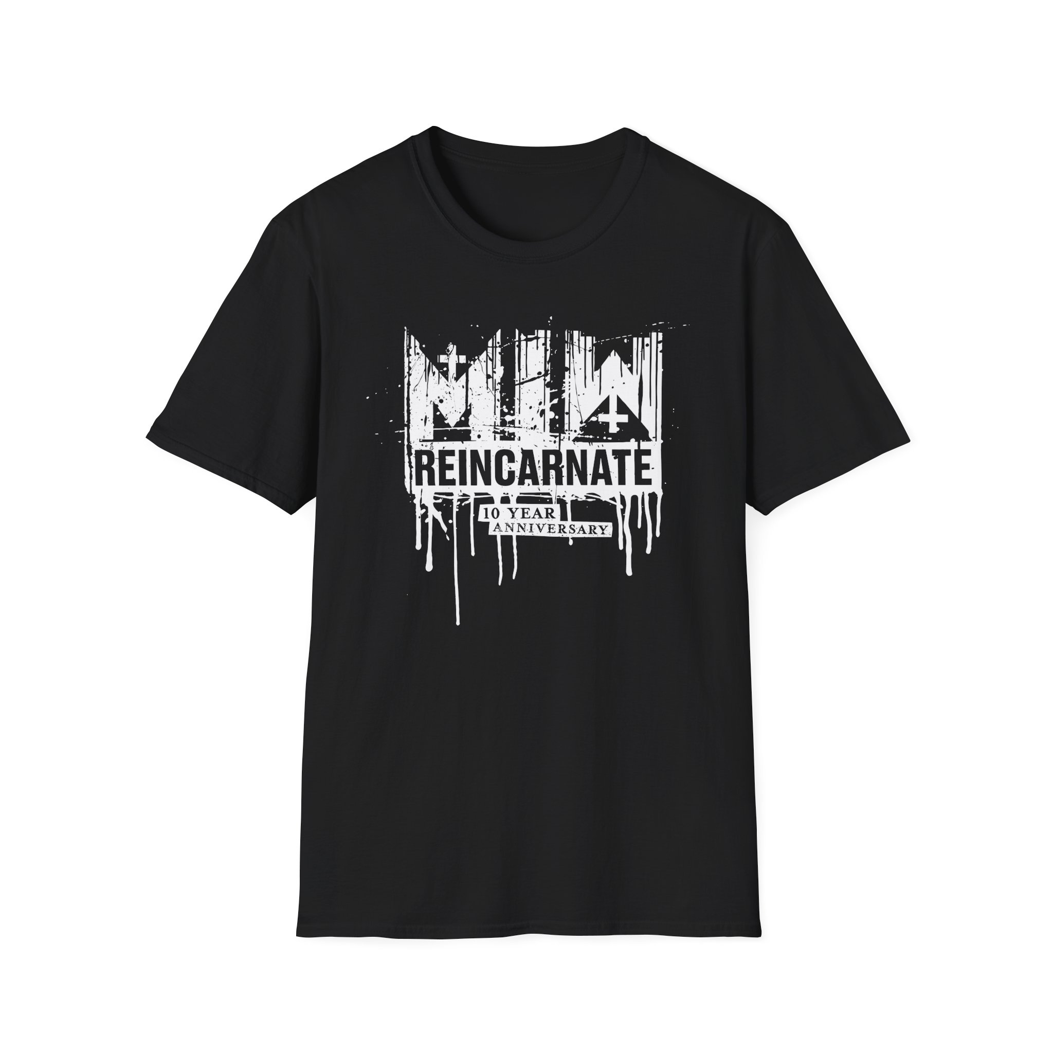 Motionless in White Reincarnate 10 Year Drip Logo Unisex Softstyle T-Shirt