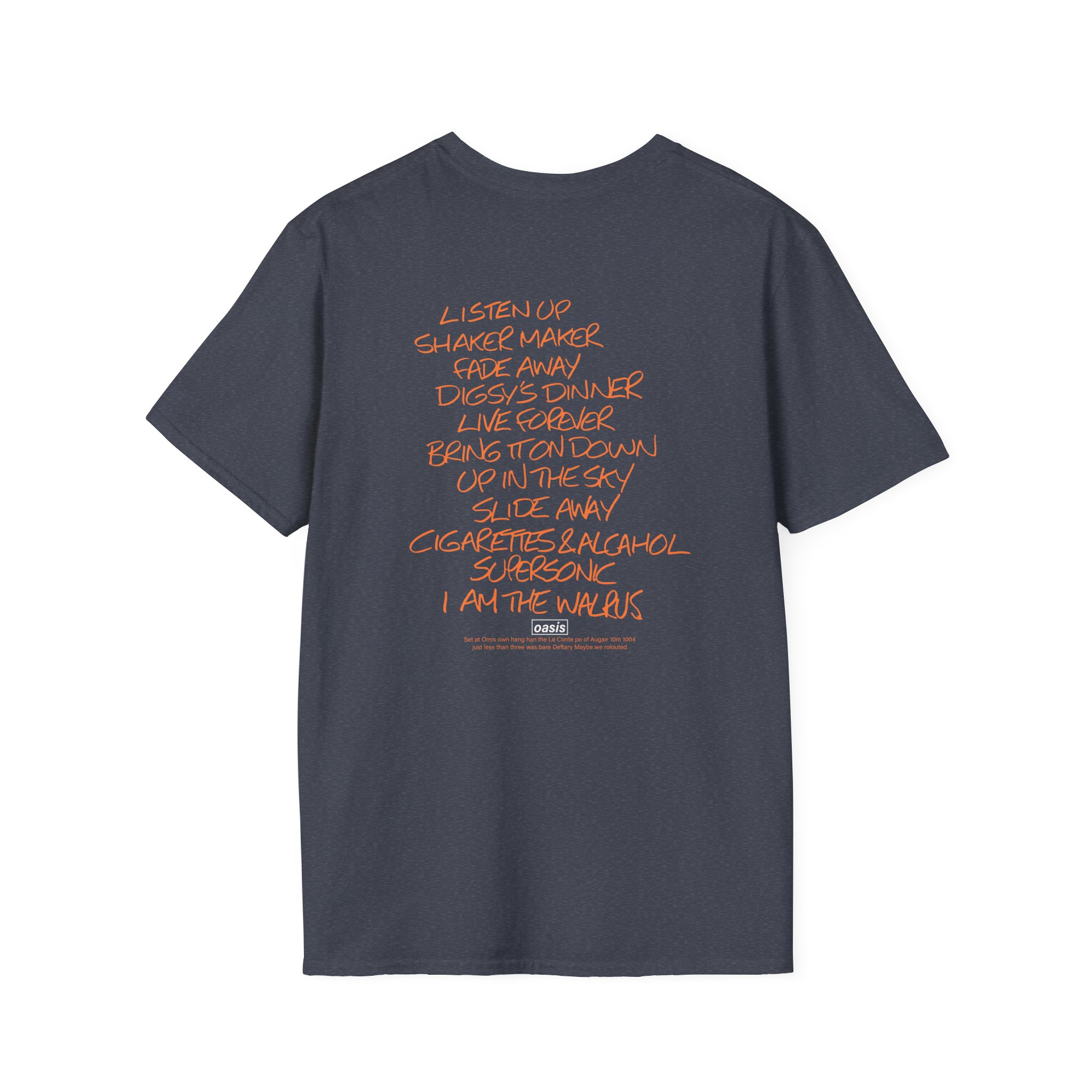 Oasis Setlist Unisex Softstyle T-Shirt