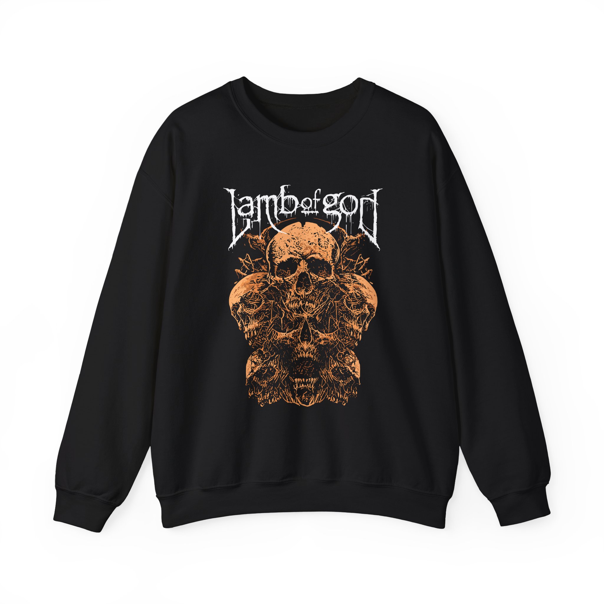Lamb of God Rooted Skull Unisex Heavy Blendâ„¢ Crewneck Sweatshirt
