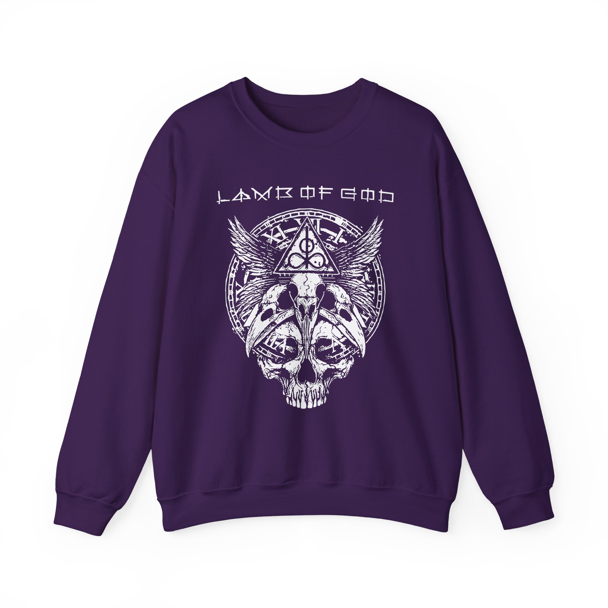 Lamb of God Time Skull Unisex Heavy Blendâ„¢ Crewneck Sweatshirt