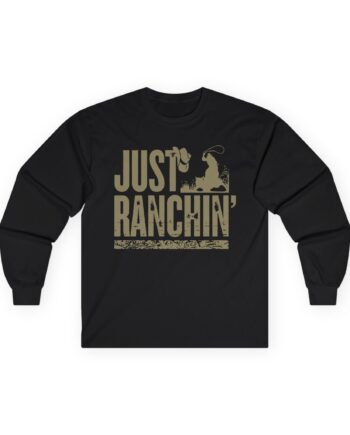 Dale Brisby Just Ranchin Silhouette Unisex Ultra Cotton Long Sleeve Tee