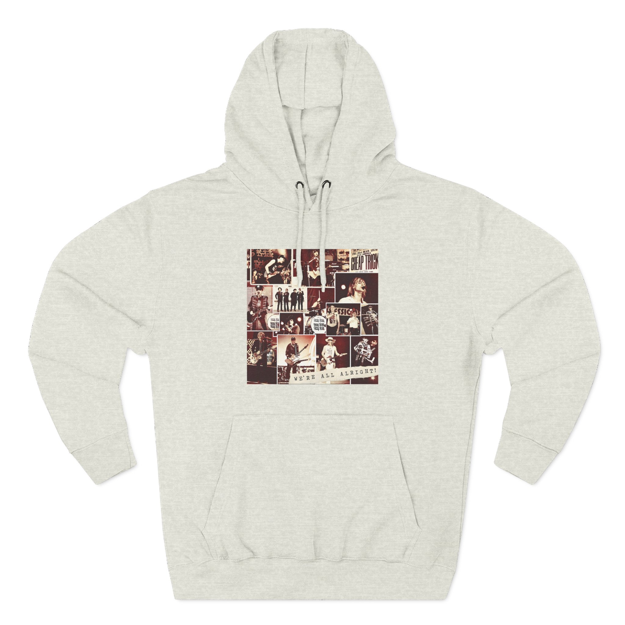 Cheap Trick Photo Collage Three-Panel Fleece Hoodie