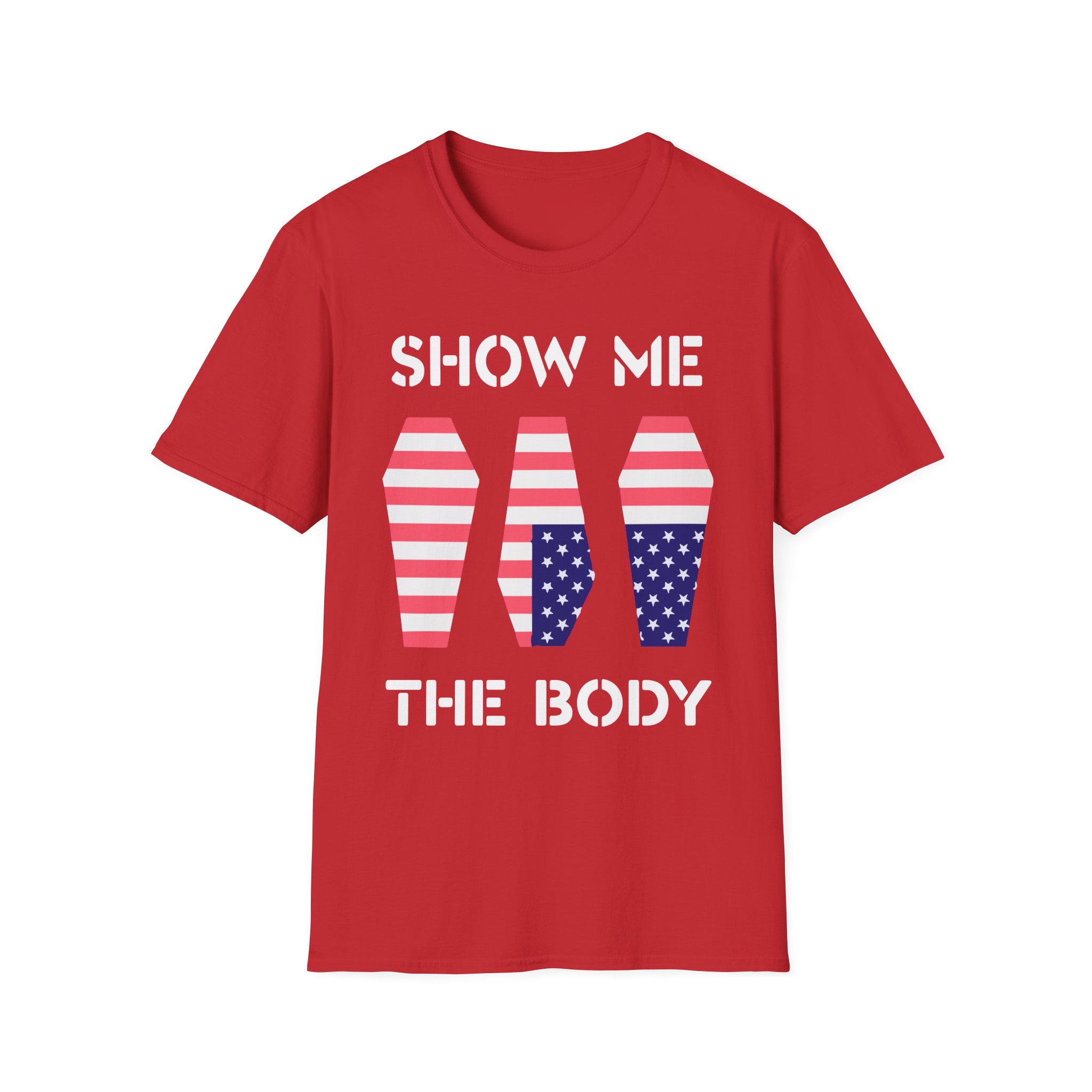 Show Me the Body Coffin Unisex Softstyle T-Shirt