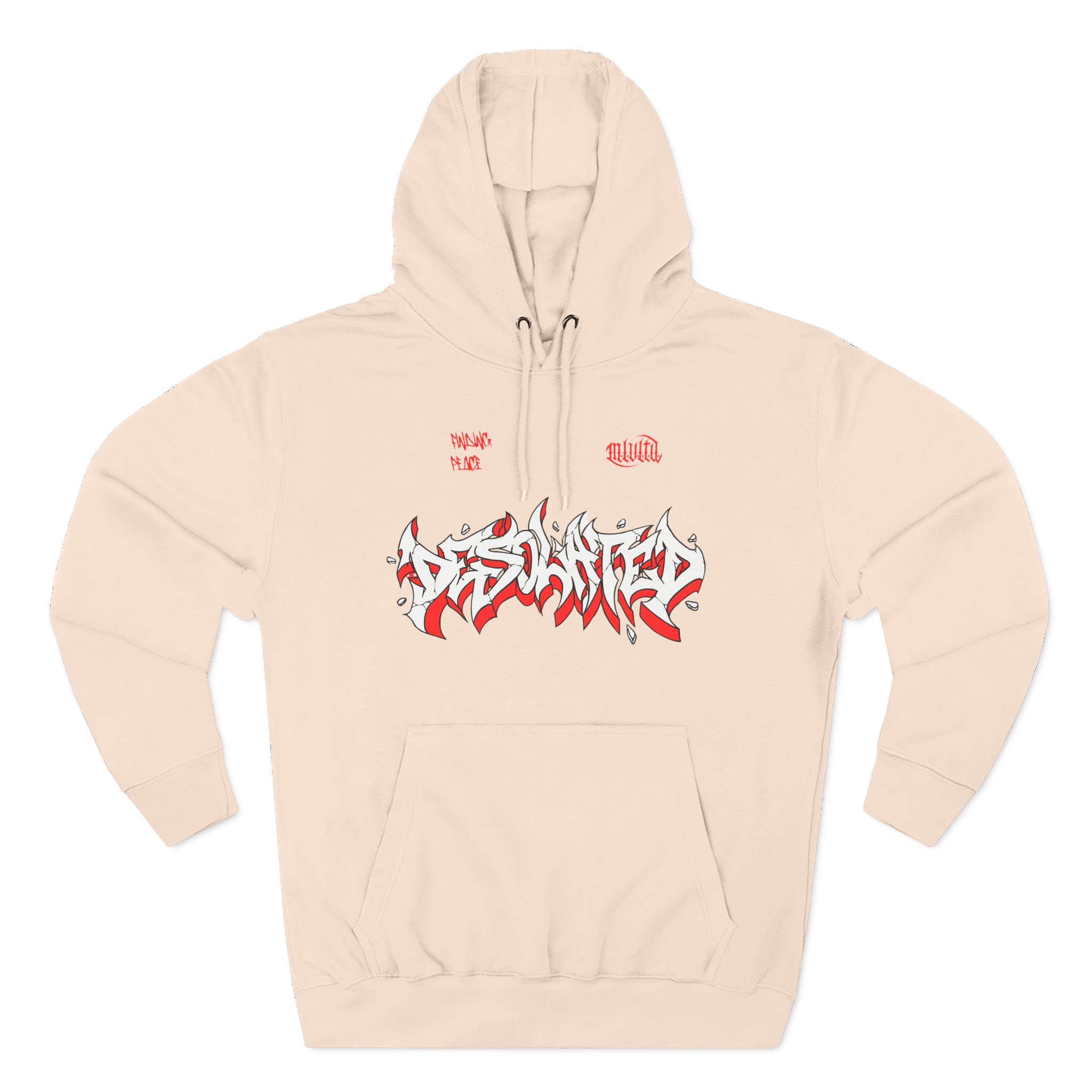 Desolated Three-Panel Fleece Hoodie
