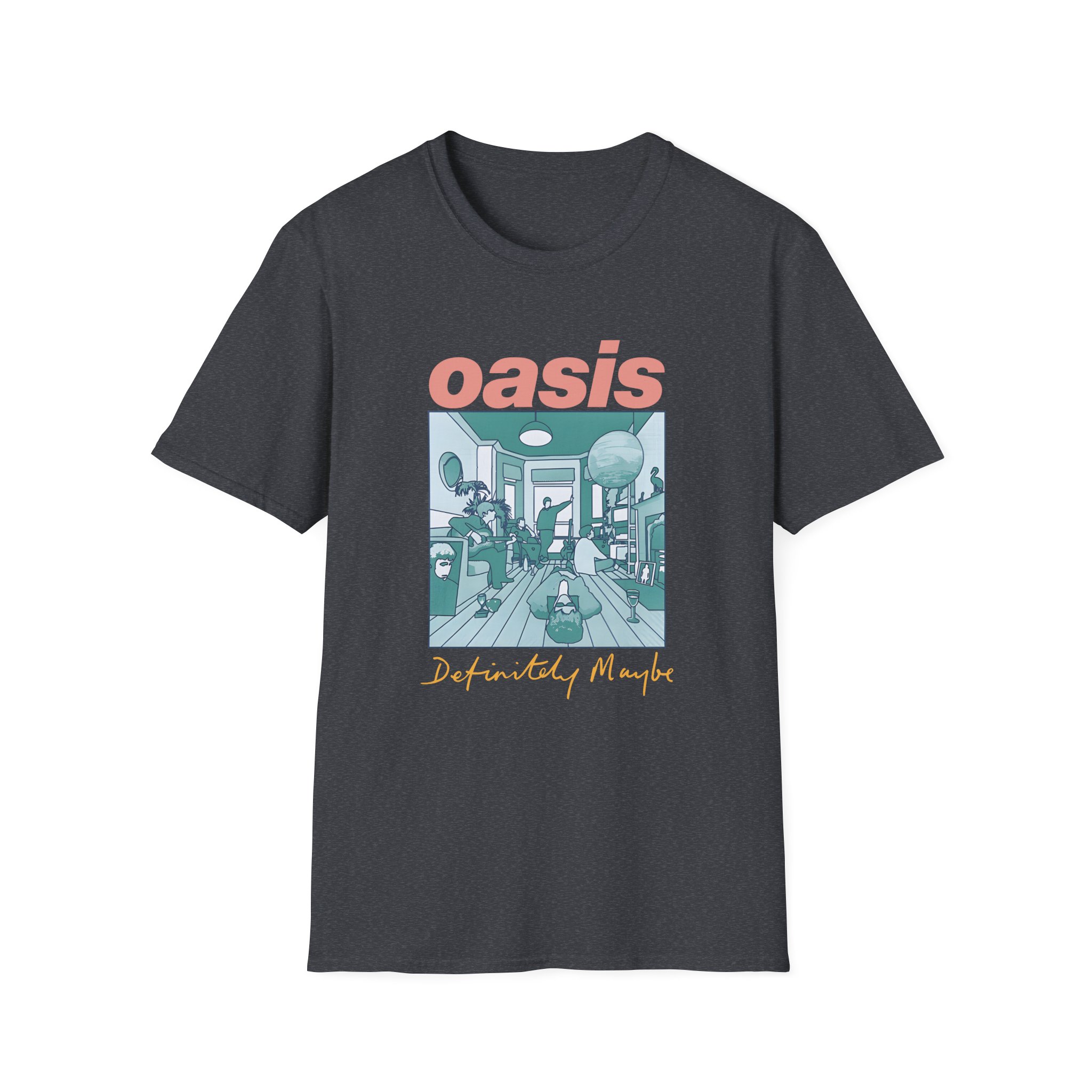 Oasis Definitely Maybe Artwork Unisex Softstyle T-Shirt