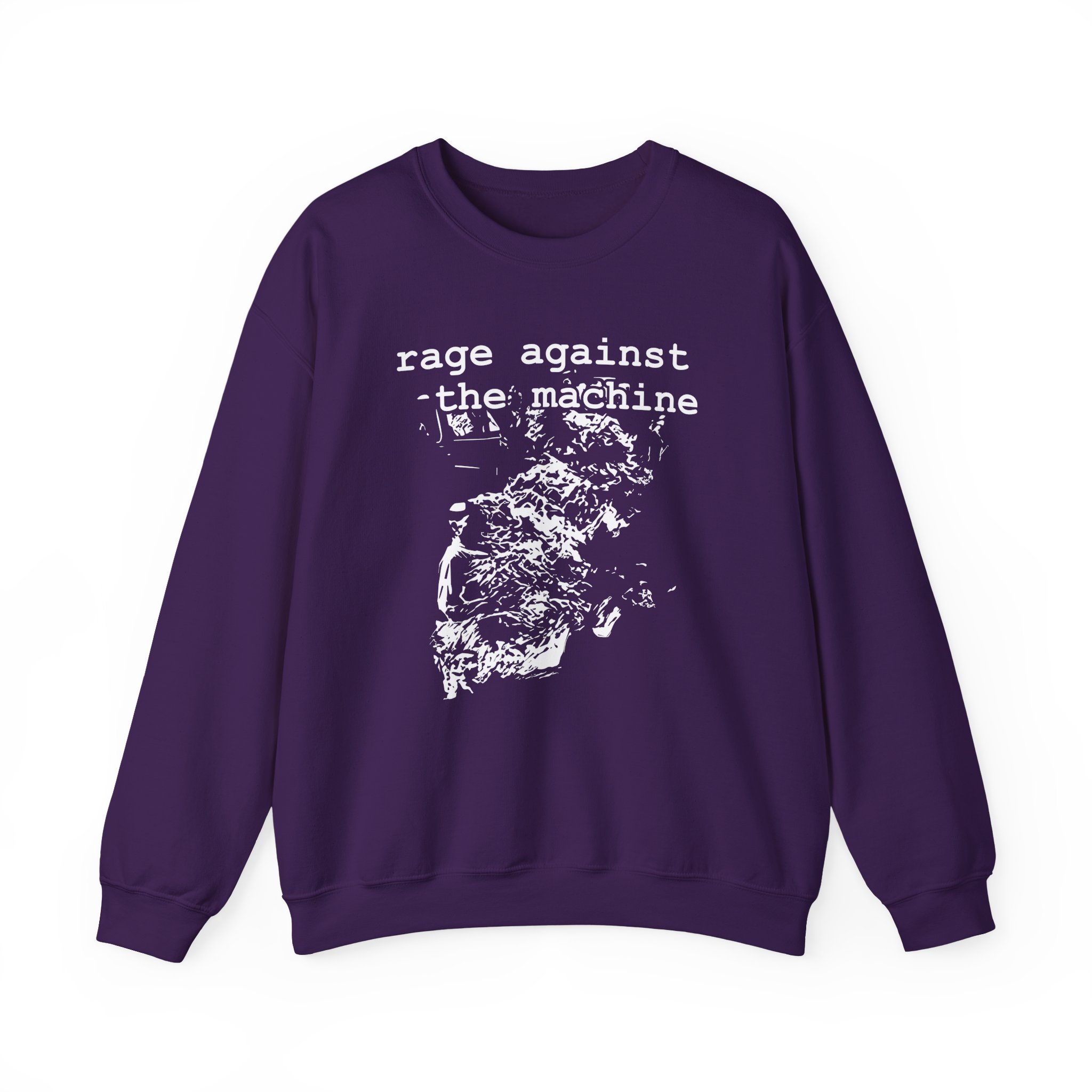 Rage Against the Machine Ratm Cover Tracklist Unisex Heavy Blendâ„¢ Crewneck Sweatshirt