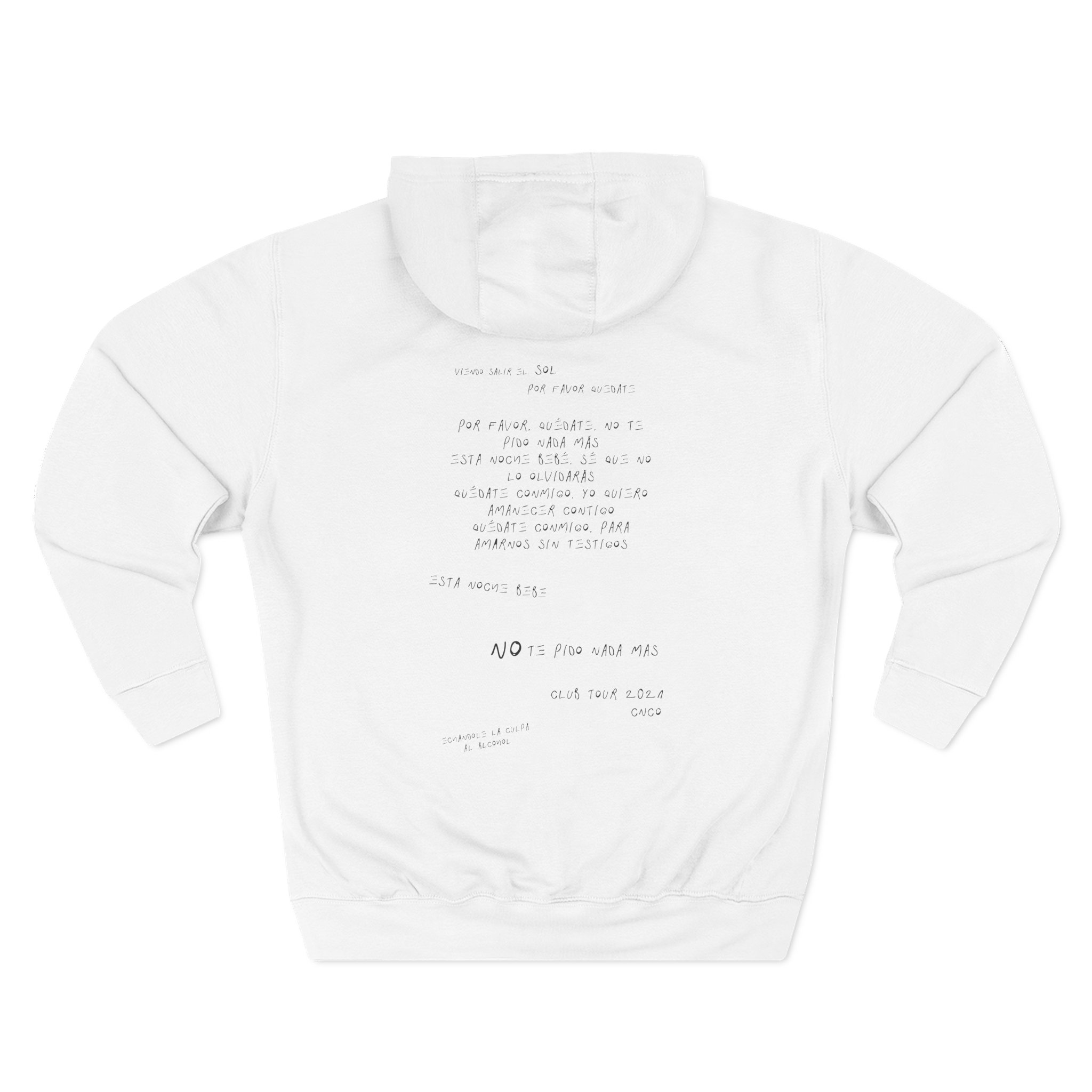 CNCO Handwritten Three-Panel Fleece Hoodie