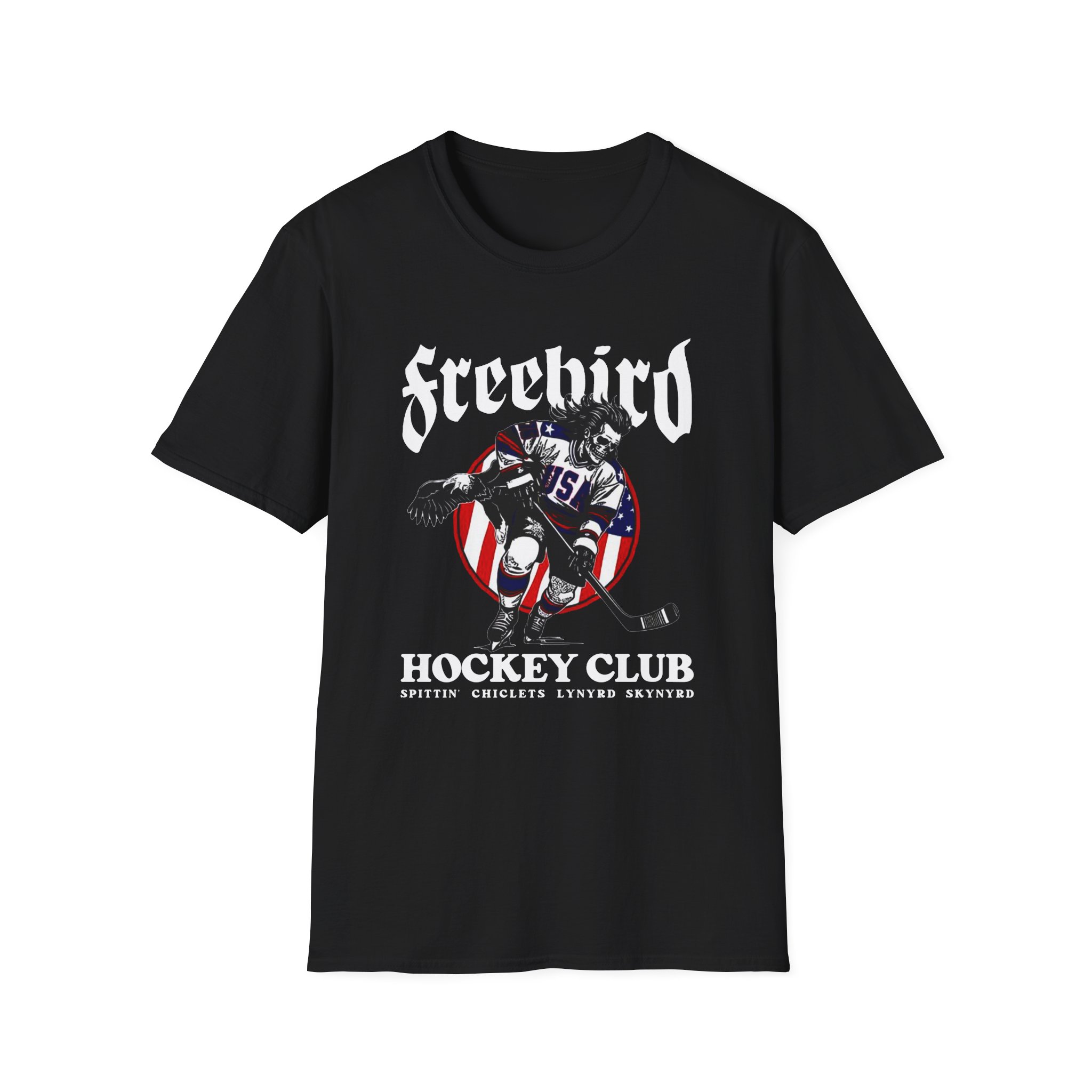 Freebird Usa Spittin Chiclets X Lynyrd Skynyrd Unisex Softstyle T-Shirt