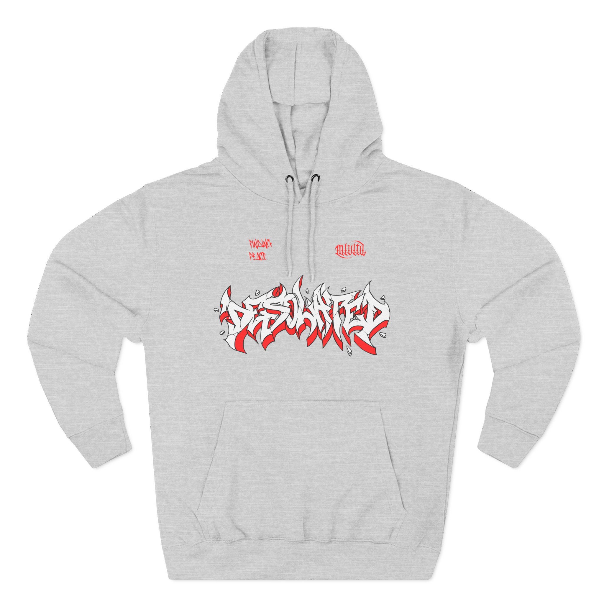 Desolated Three-Panel Fleece Hoodie