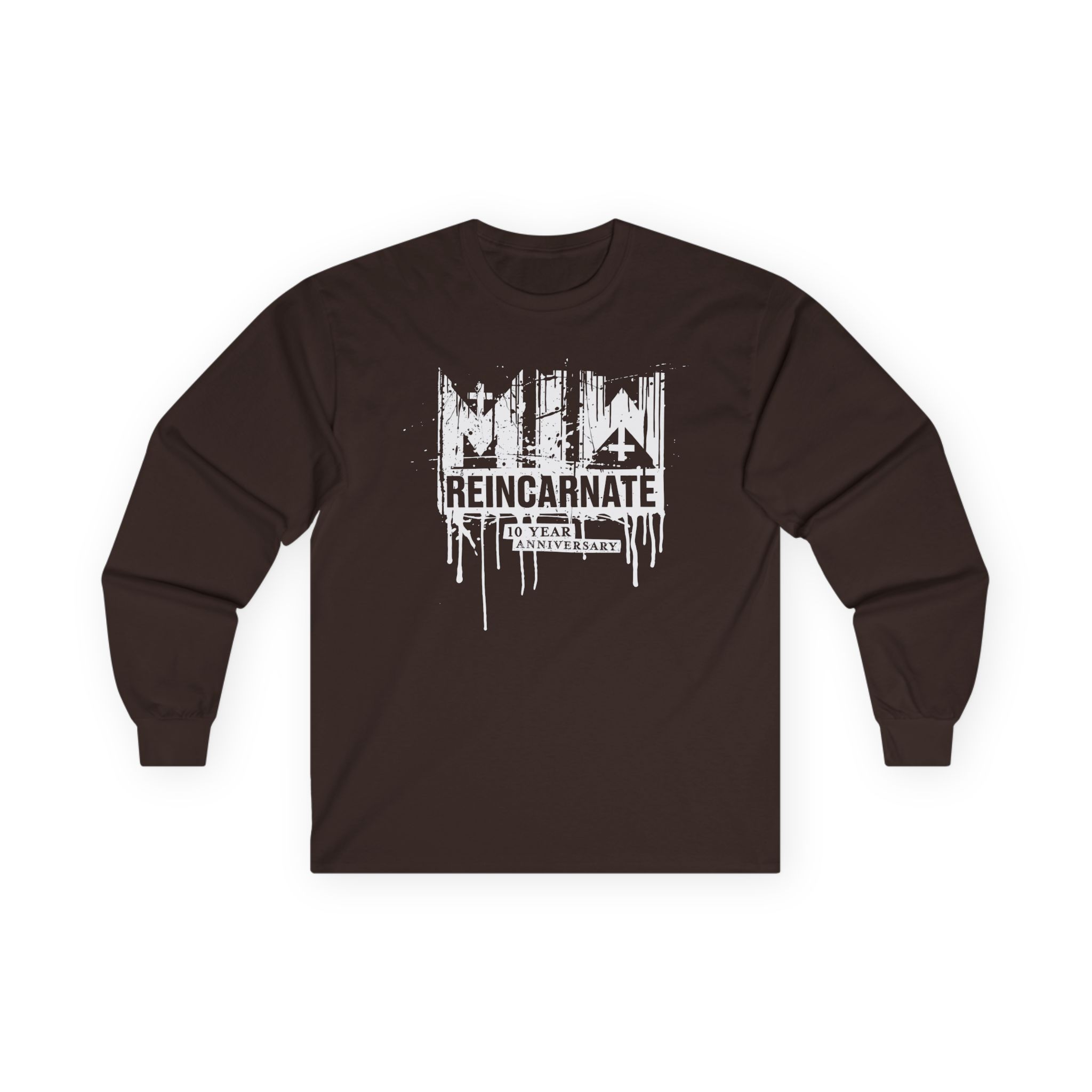 Motionless in White Reincarnate 10 Year Drip Logo Unisex Ultra Cotton Long Sleeve Tee