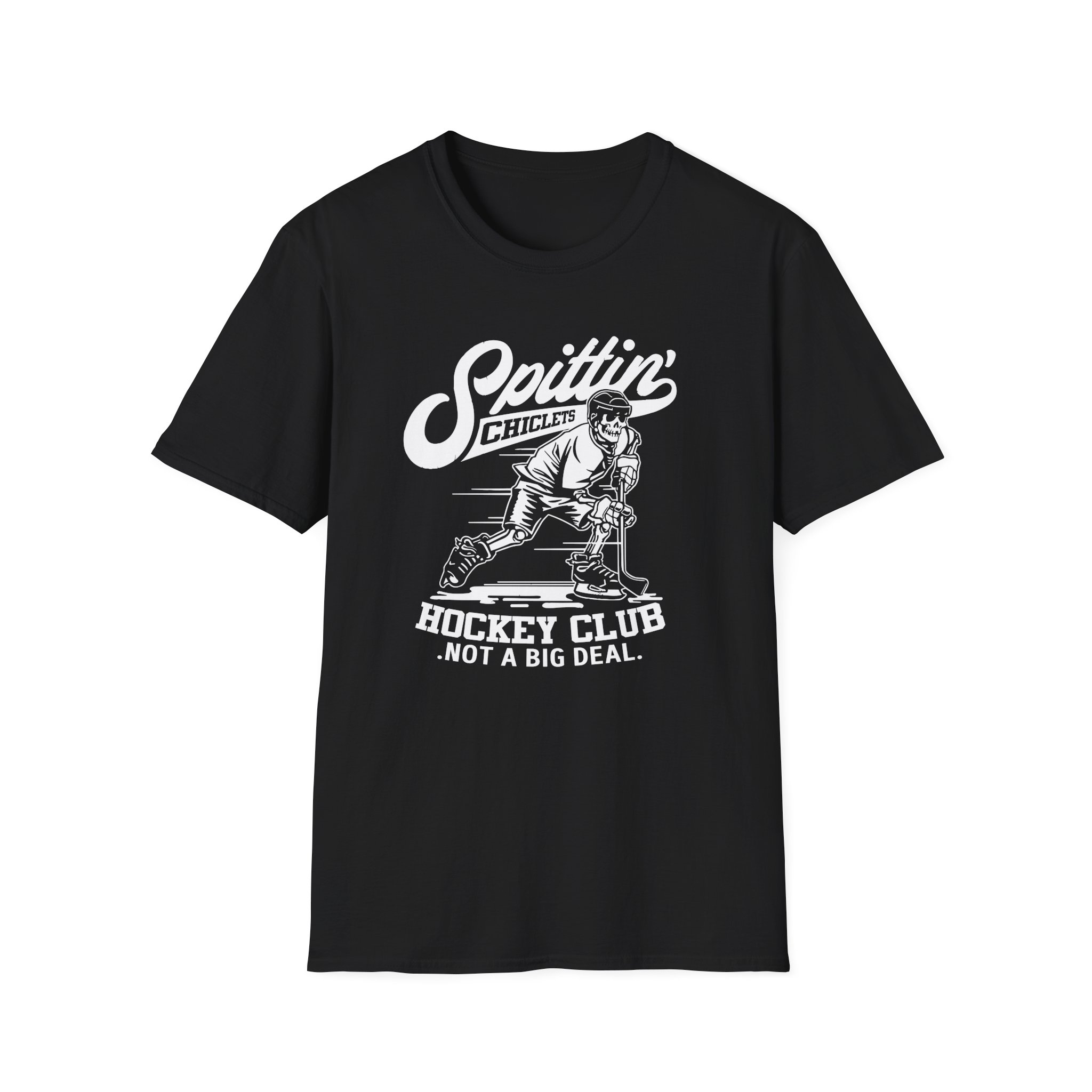 Spittin Chiclets Hockey Club Skul Unisex Softstyle T-Shirt