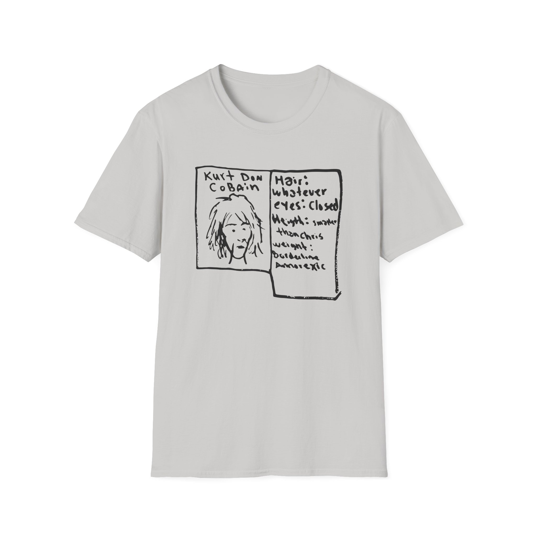 Kurt Cobain Kurt Don Profile Unisex Softstyle T-Shirt