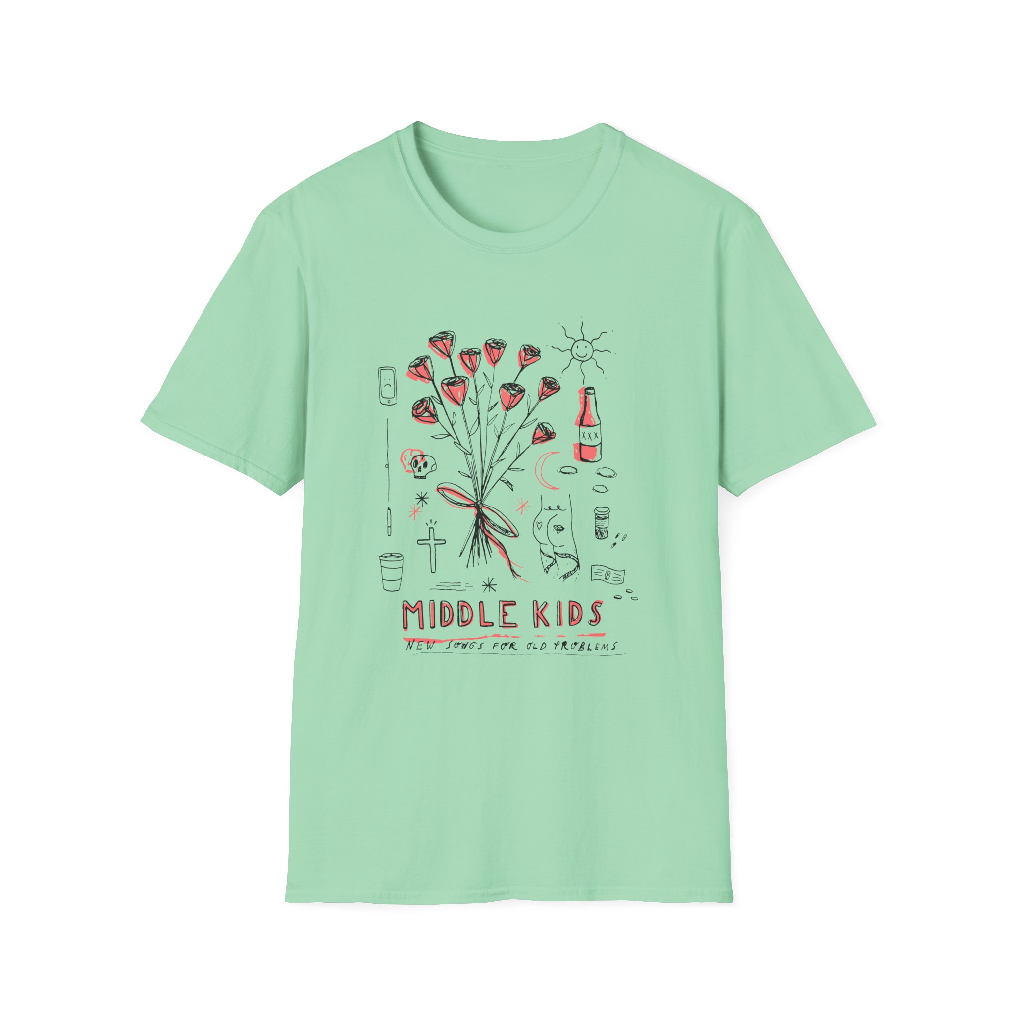 Middle Kids Pale Deconstructed Unisex Softstyle T-Shirt