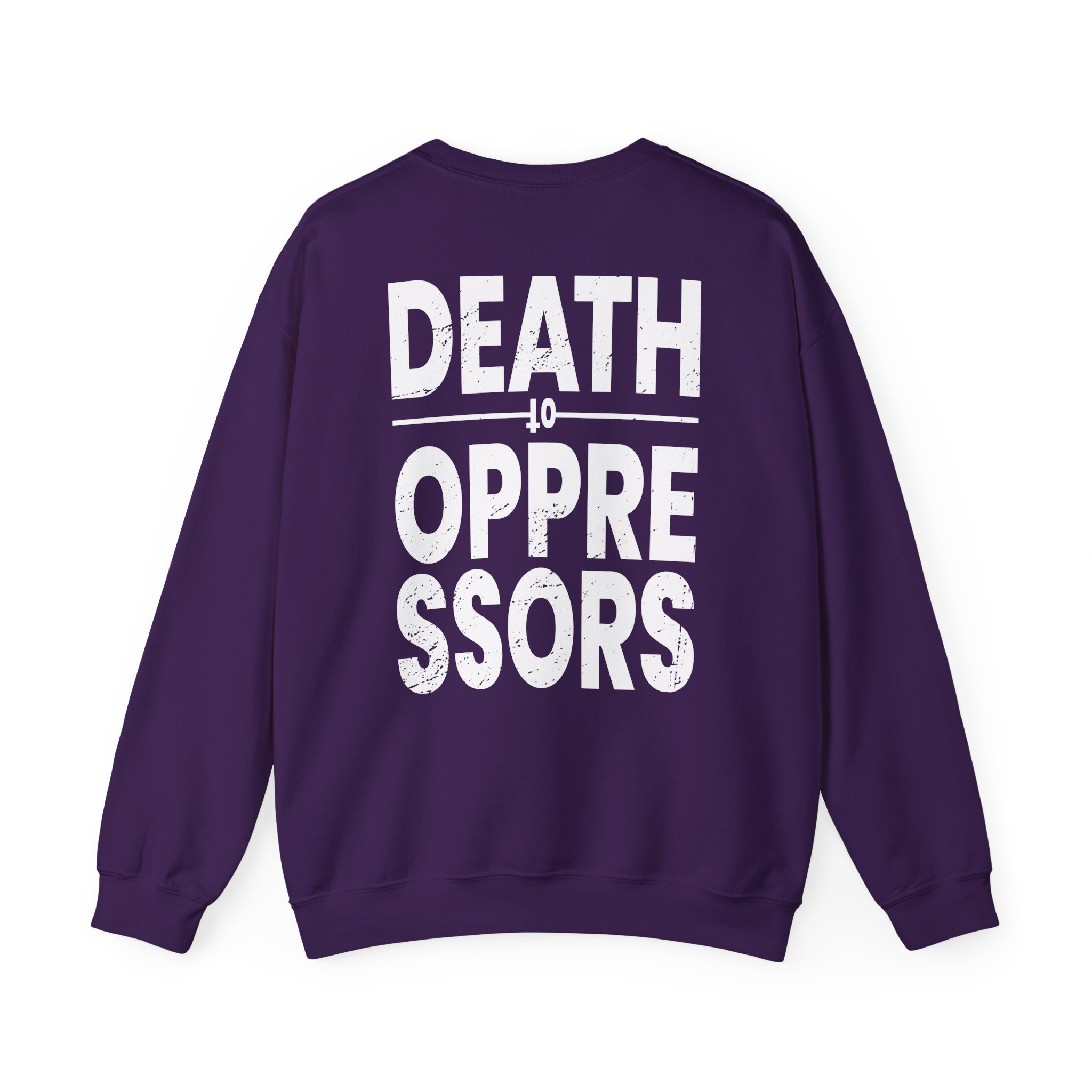 Get the Shot Death to Oppressors Unisex Heavy Blendâ„¢ Crewneck Sweatshirt