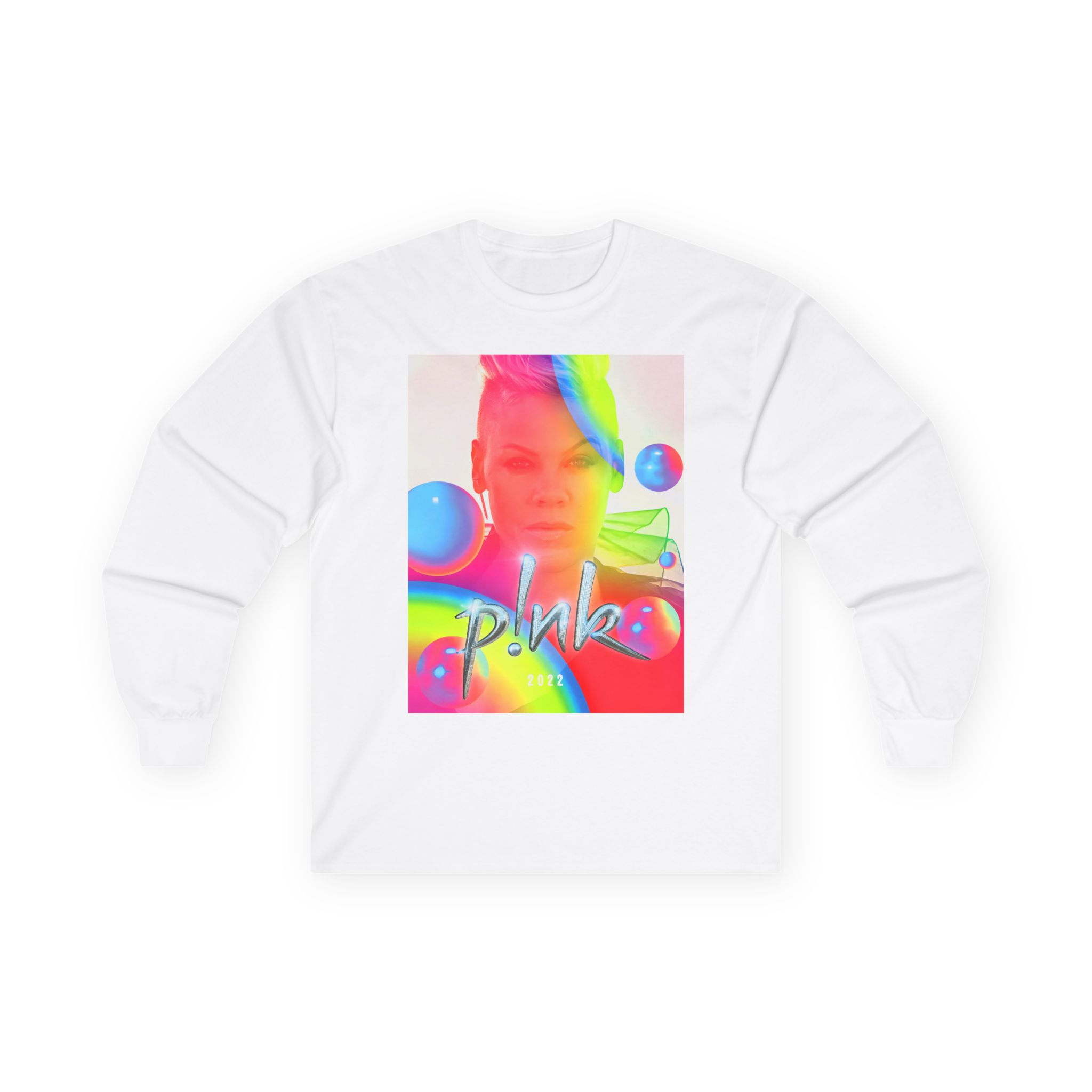 P!nk Summer 2022 Rainbow Unisex Ultra Cotton Long Sleeve Tee